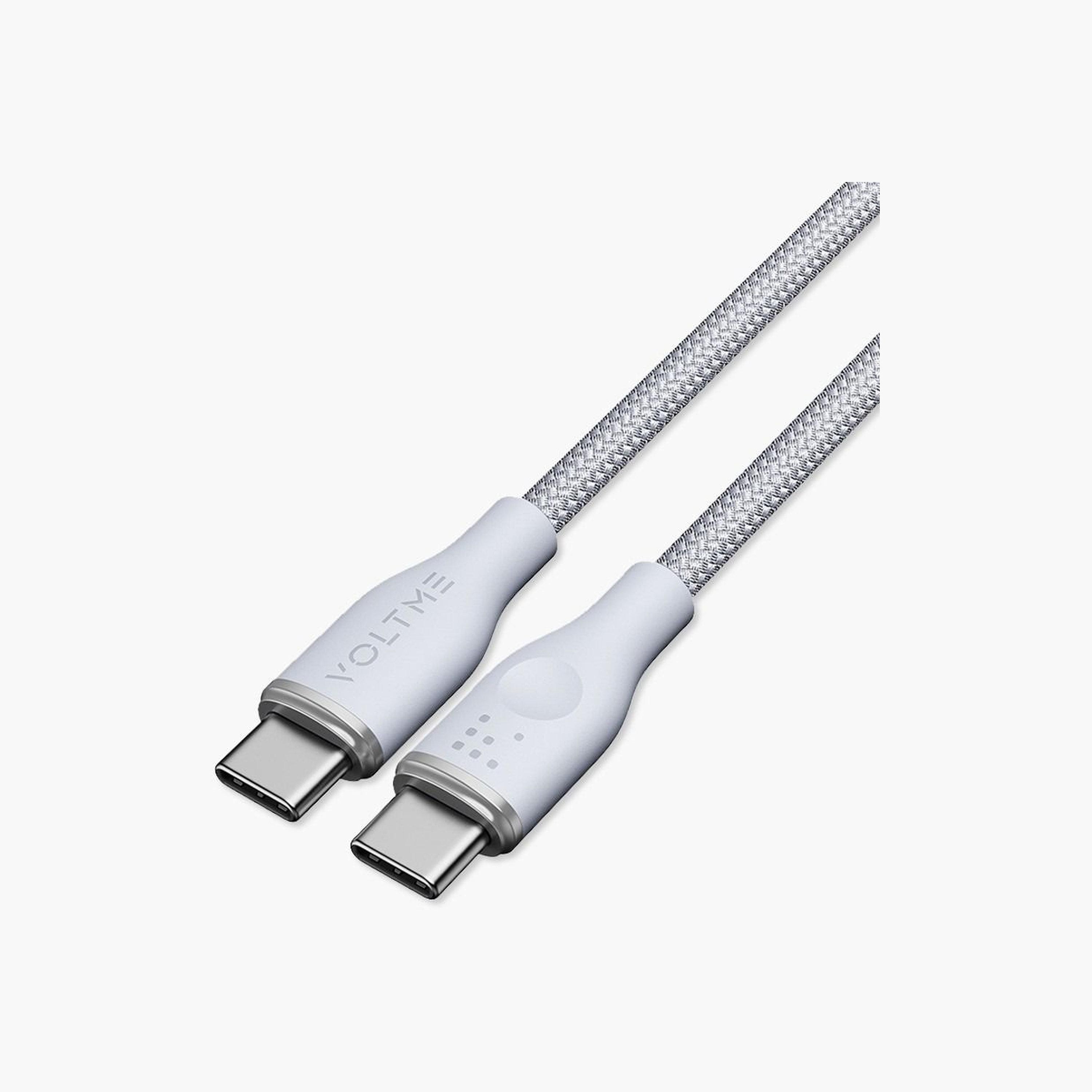 Voltme Rugg Series Nylon Cable USB-C To USB-C 1m 60W - Grey-electronics-accessories-mobileaccesories-image-1