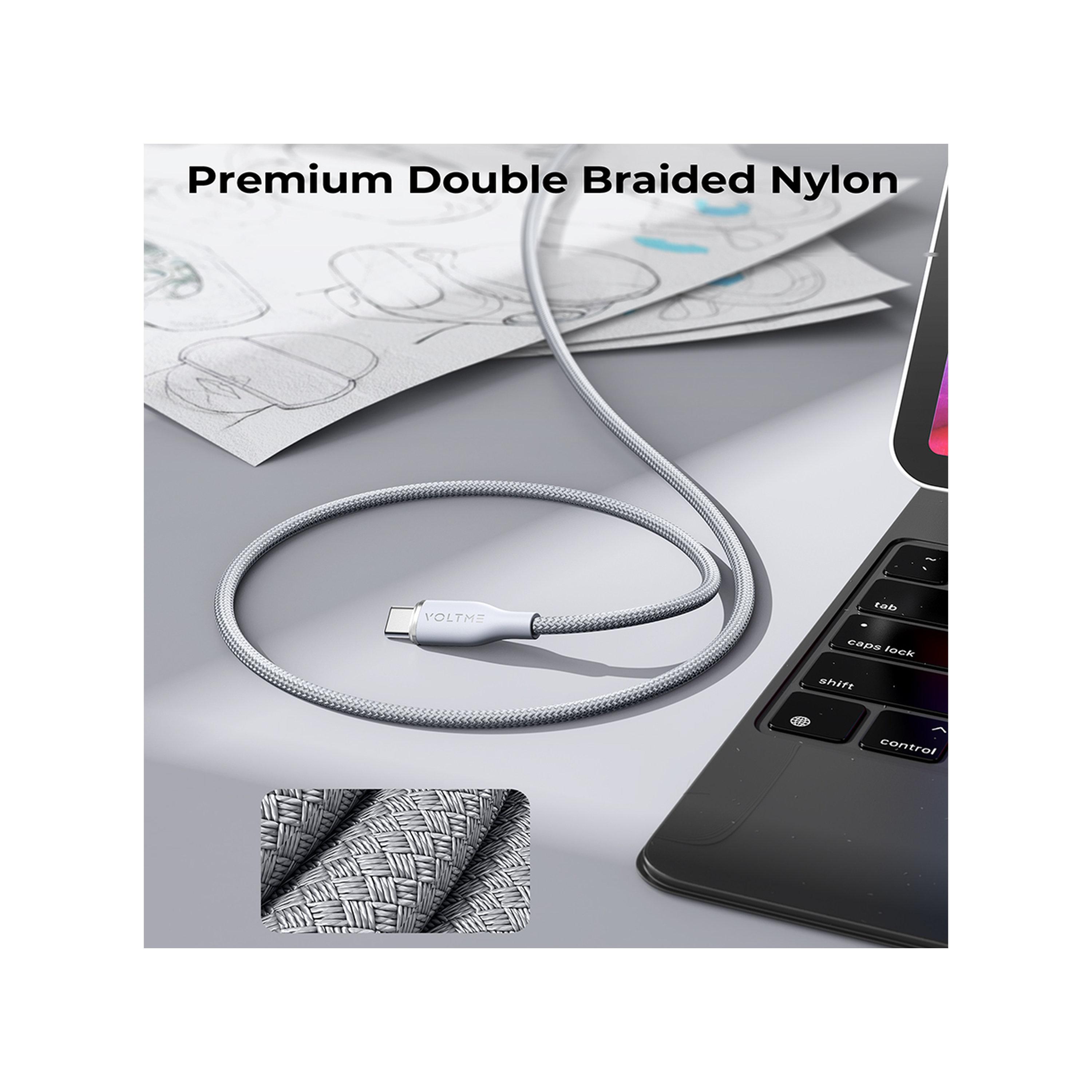 Voltme Rugg Series Nylon Cable USB-C To USB-C 1m 60W - Grey-electronics-accessories-mobileaccesories-image-4