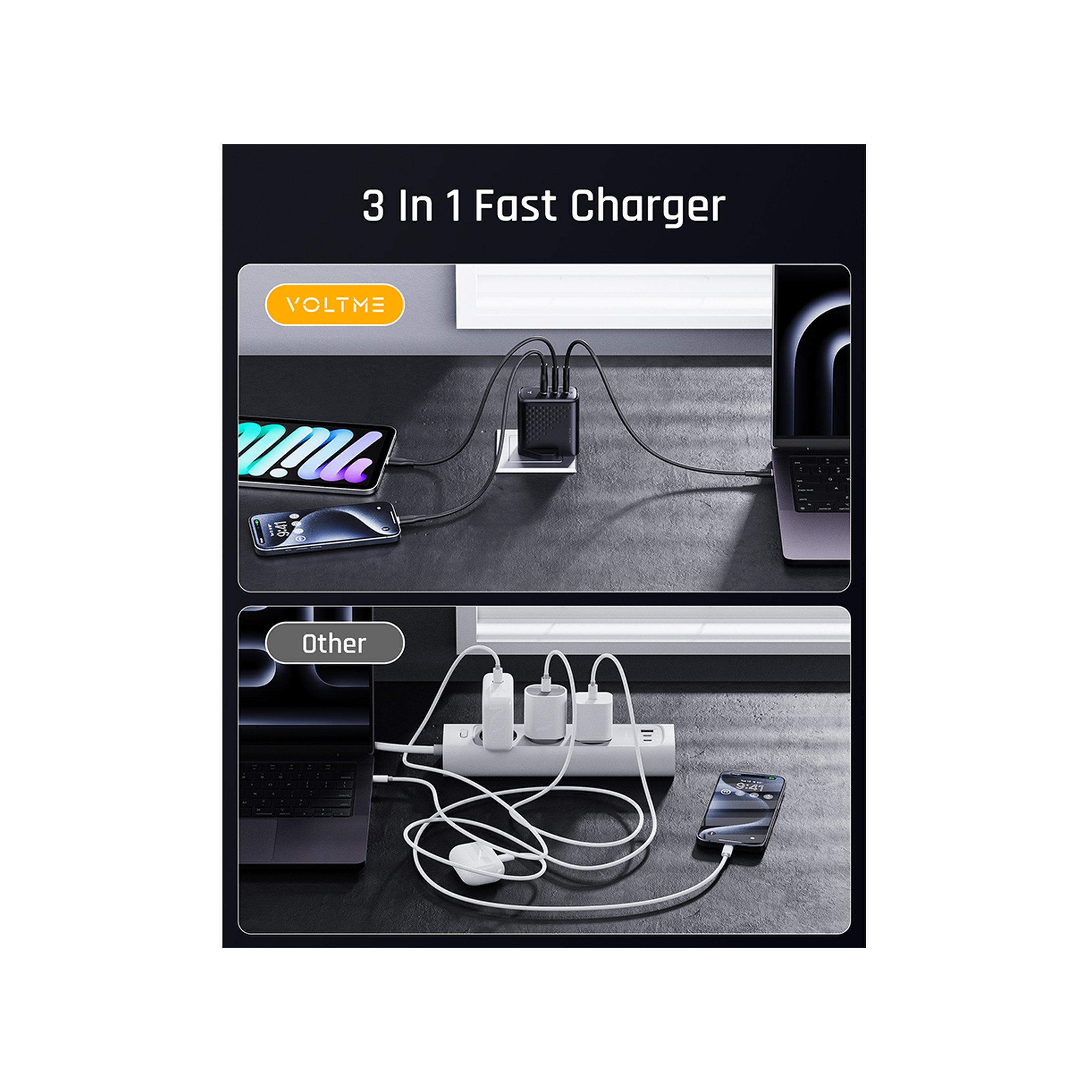 Voltme Wall Charger Revo 2-USB-C and USB 100W - Black-electronics-accessories-mobileaccesories-image-5