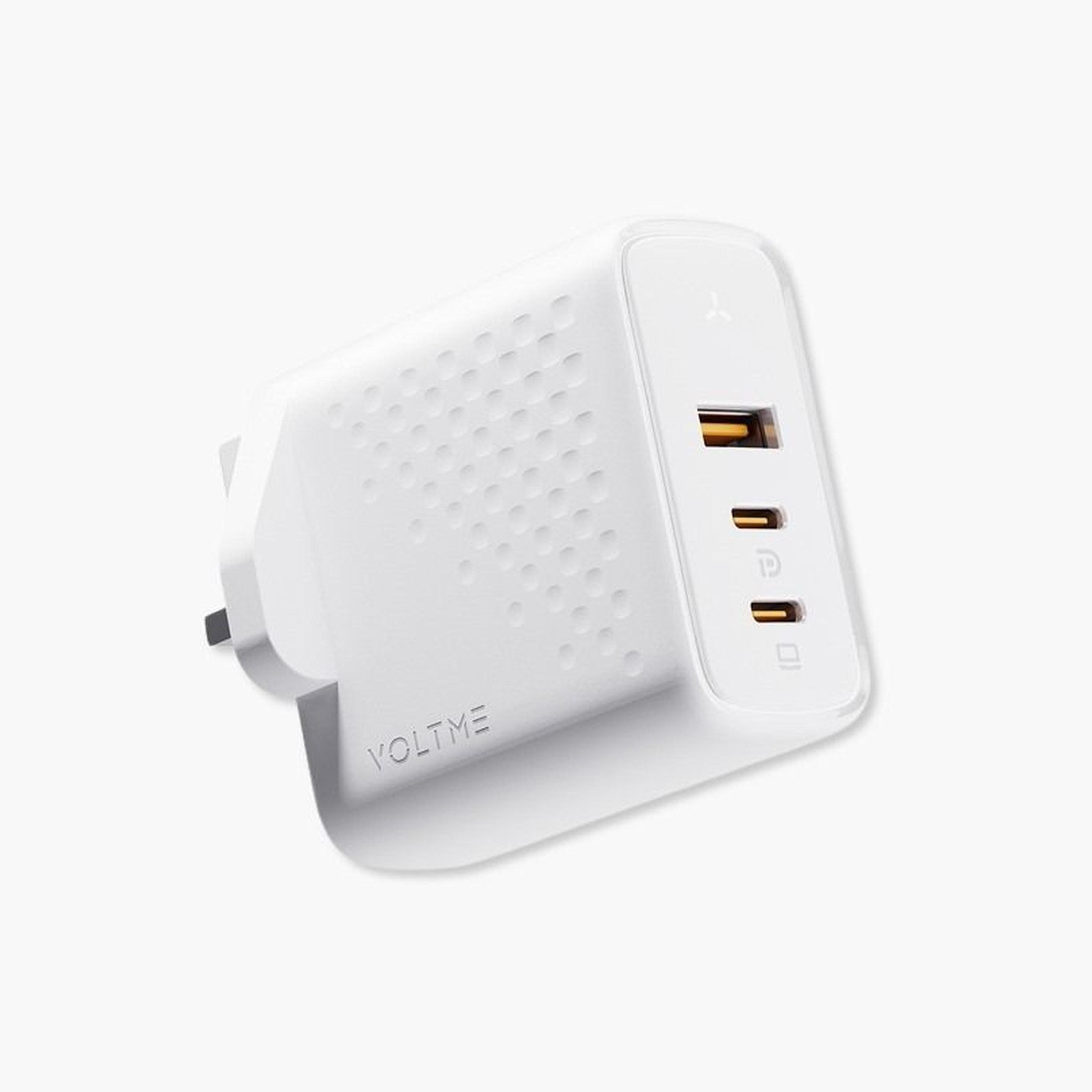 Voltme Wall Charger Revo 2-USB-C and USB 100W - White-electronics-accessories-mobileaccesories-image-1