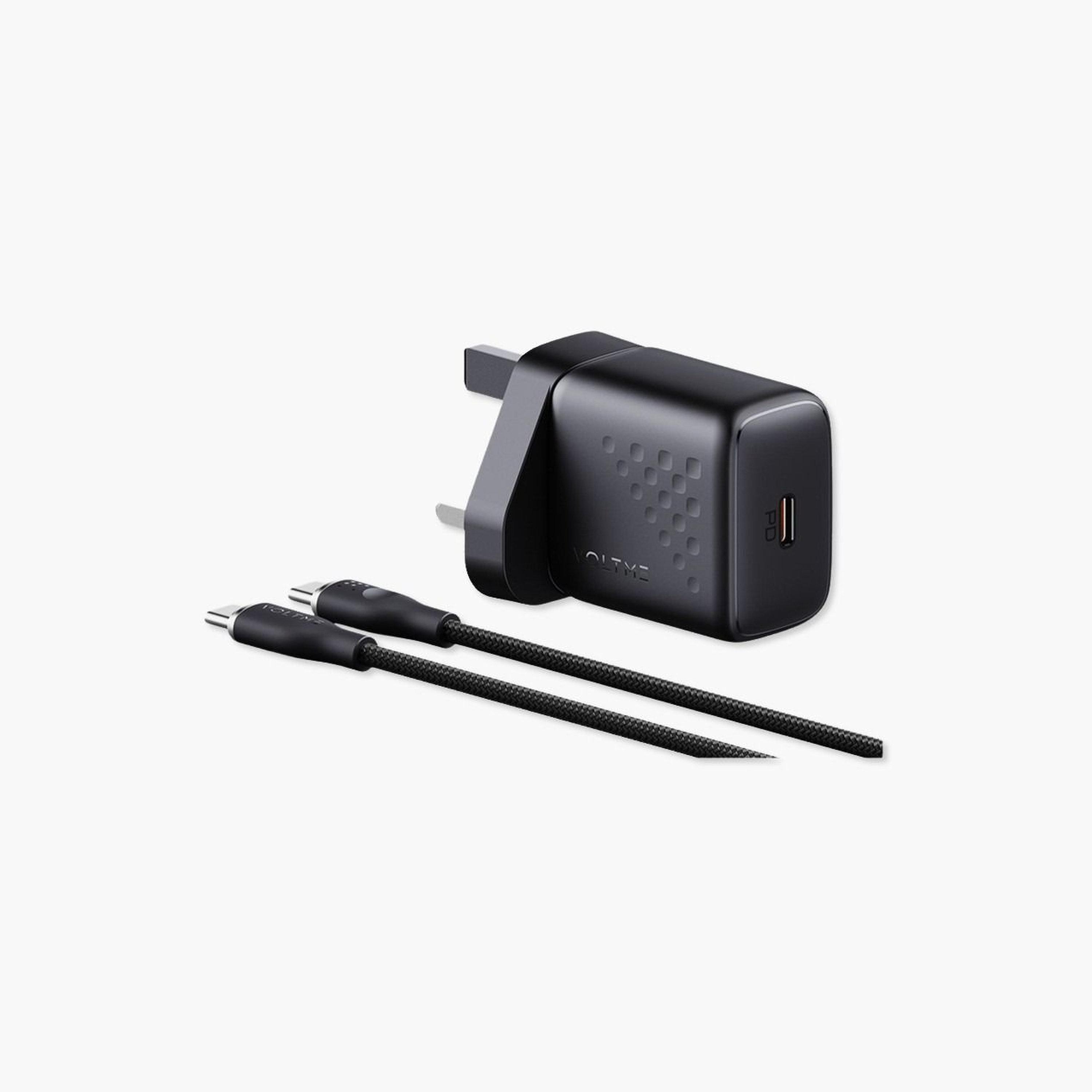 Voltme Wall Charger Revo Lite USB-C 30W With Cable - Black-electronics-accessories-mobileaccesories-image-1