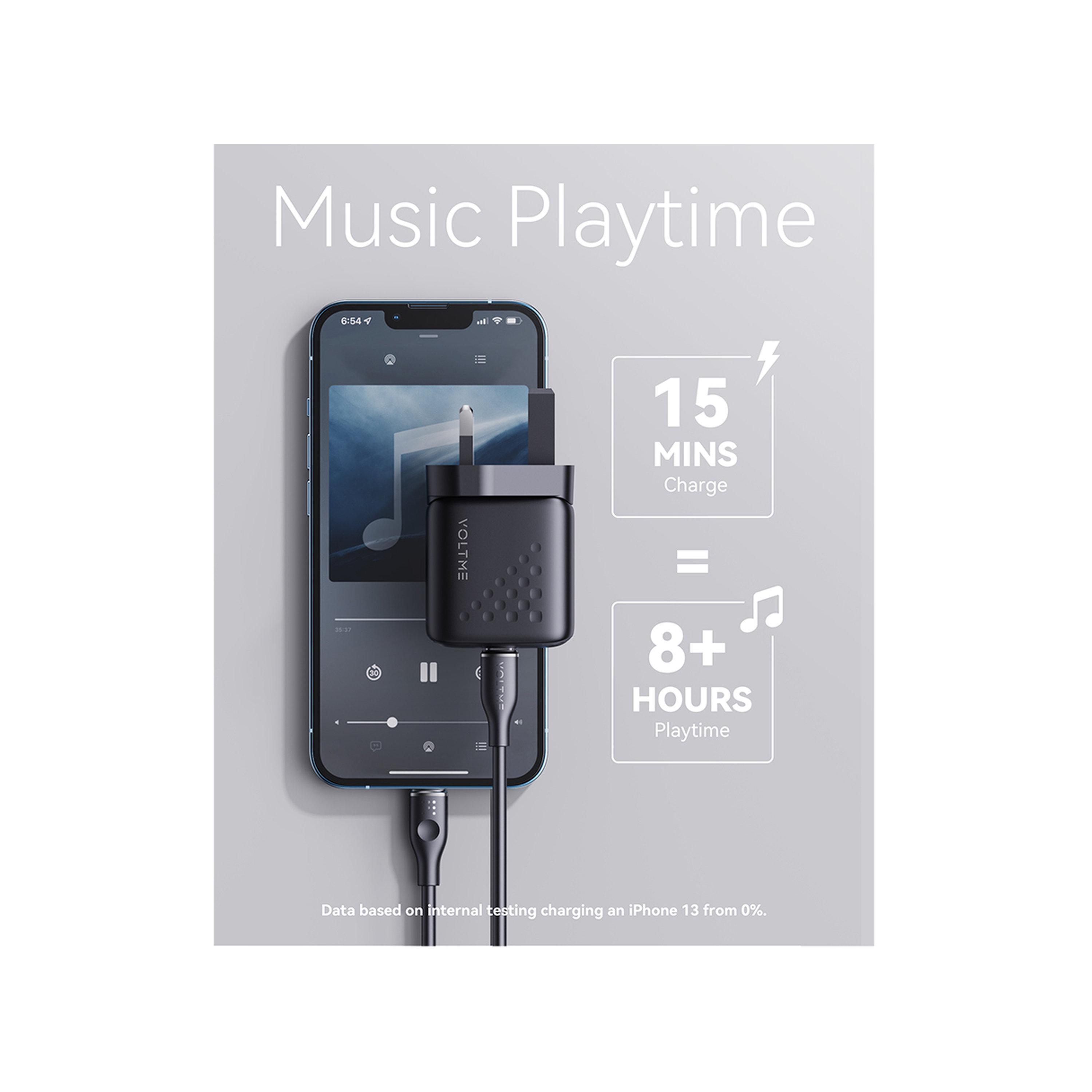 Voltme Wall Charger Revo Lite USB-C Port 20W - Black-electronics-accessories-mobileaccesories-image-2