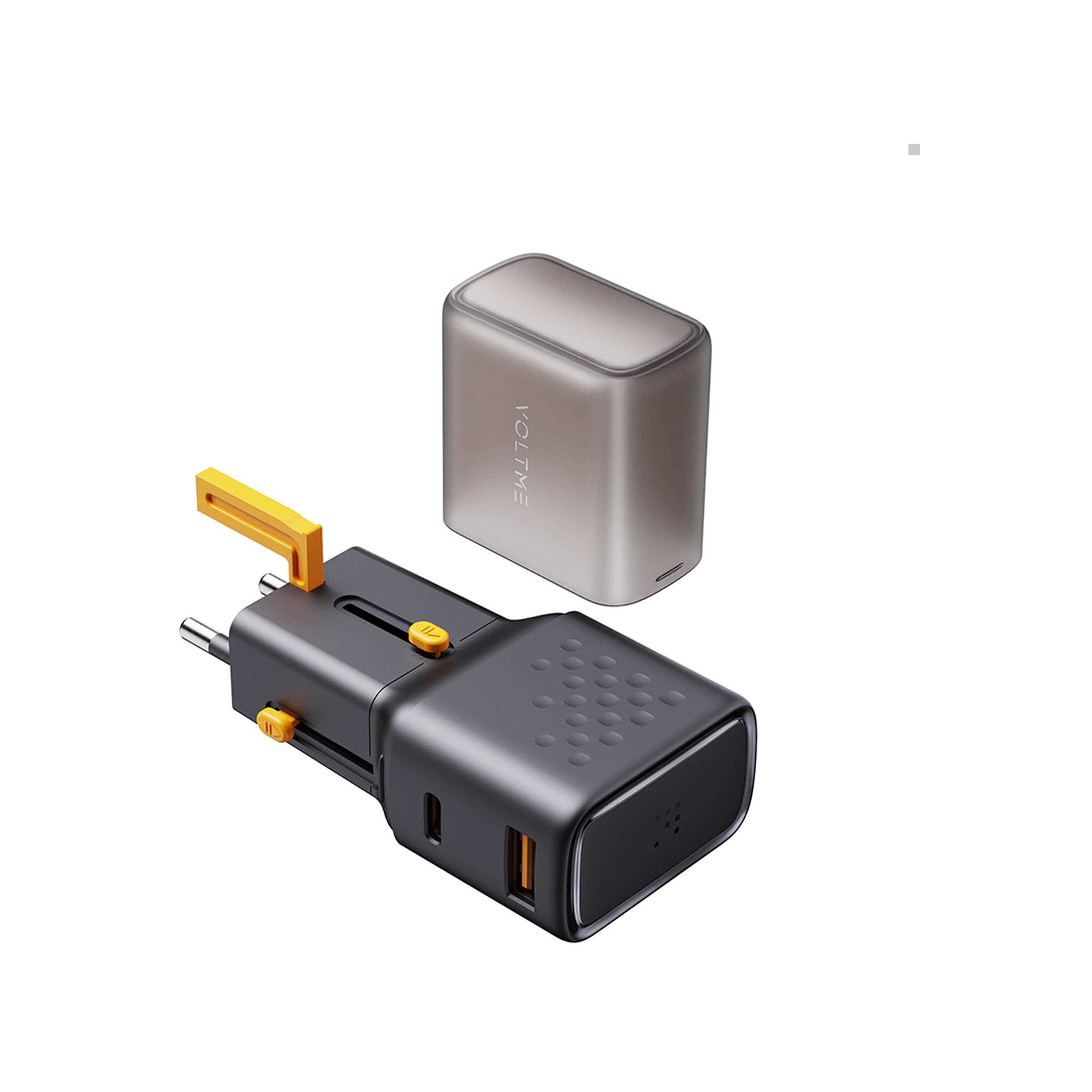 فولت مي - شاحن حائط فيتو جو ترافل بمنفذي يو اس بي-سي و يو اس بي بقوة 35 واط - أسود-electronics-accessories-mobileaccesories-image-2