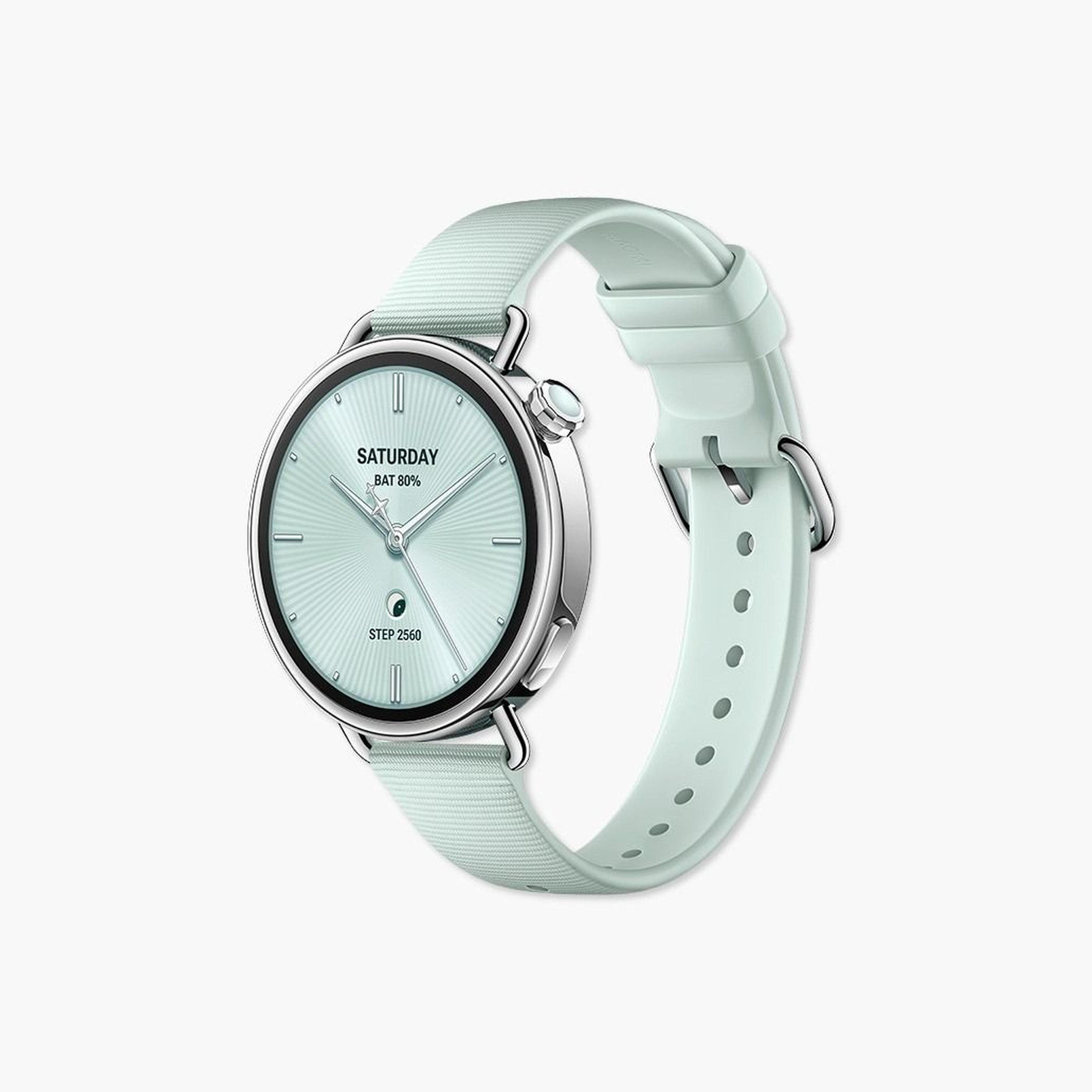 Xiaomi Watch S4 41mm Amoled Battery Life 8 Up to Days Bluetooth 5.4 Fluororubber Strap  5ATM HyperOS 3 Sleep monitoring - Mint Green-electronics-smartwatches-image-1