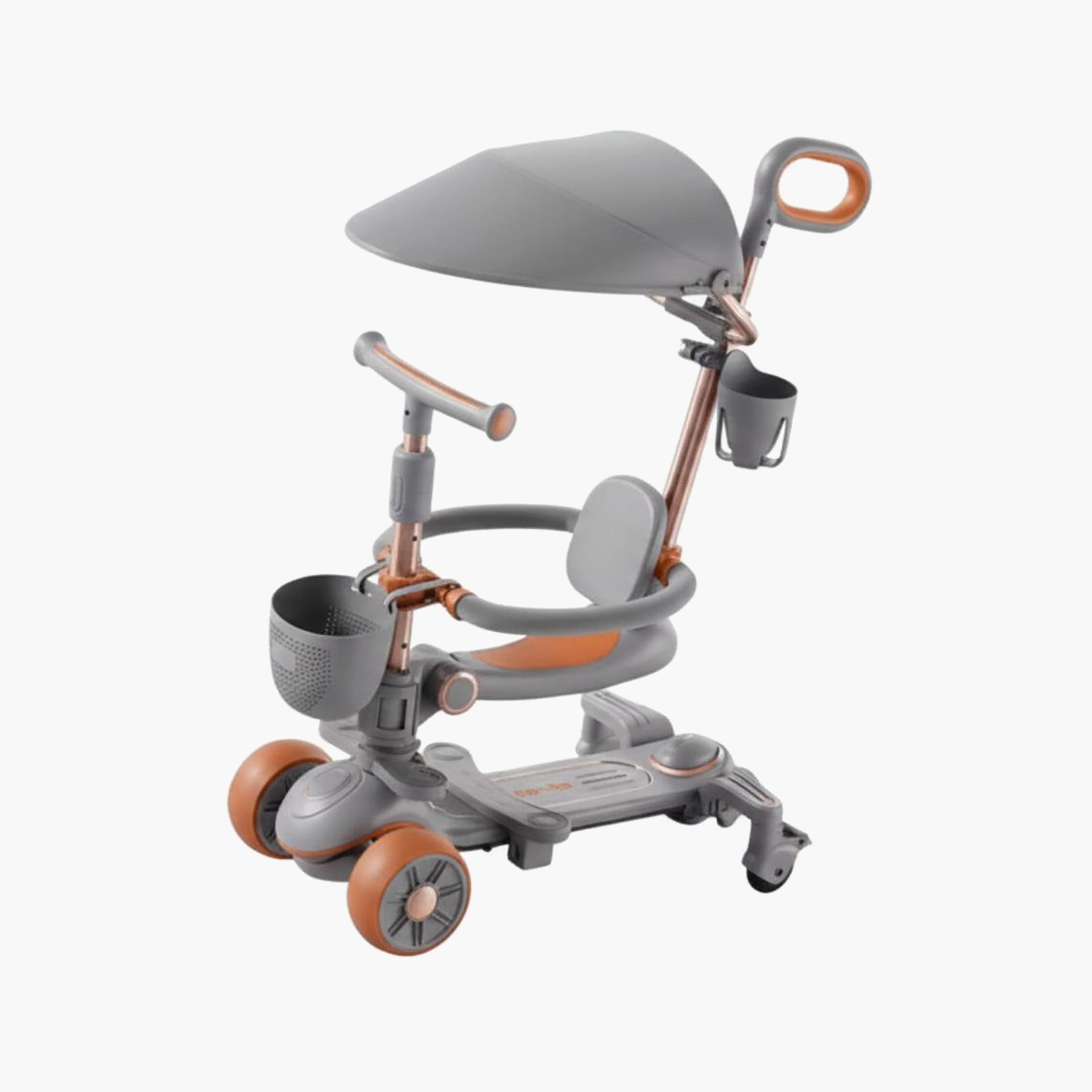 Myts 4-in-1 PU Lighting Wheel Canopy Scooter with Safety Guard & Music-toys-outdoor-scooters-image-1
