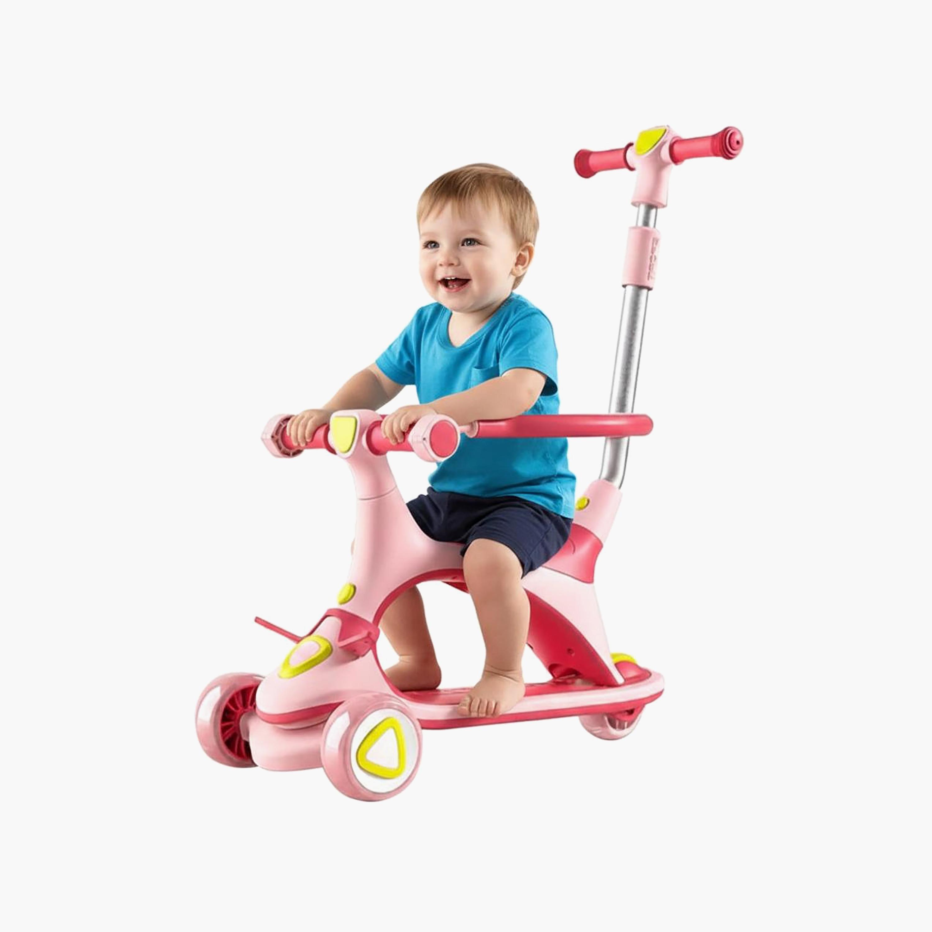 سكوتر "4 في 1" بعجلات "PU لايتينغ" مع حاجز أمان وموسيقى من مايتس-toys-outdoor-scooters-image-2