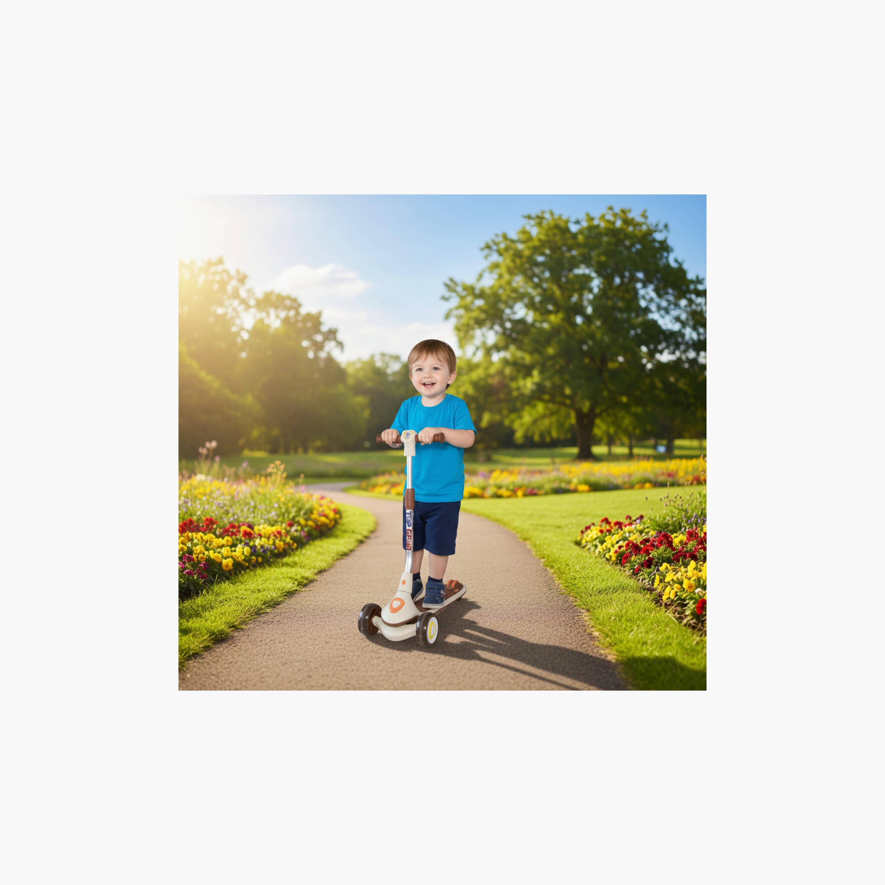 Myts 3-Wheel PU Lighting Scooter with Music & Adjustable Handle Height-toys-outdoor-scooters-image-3