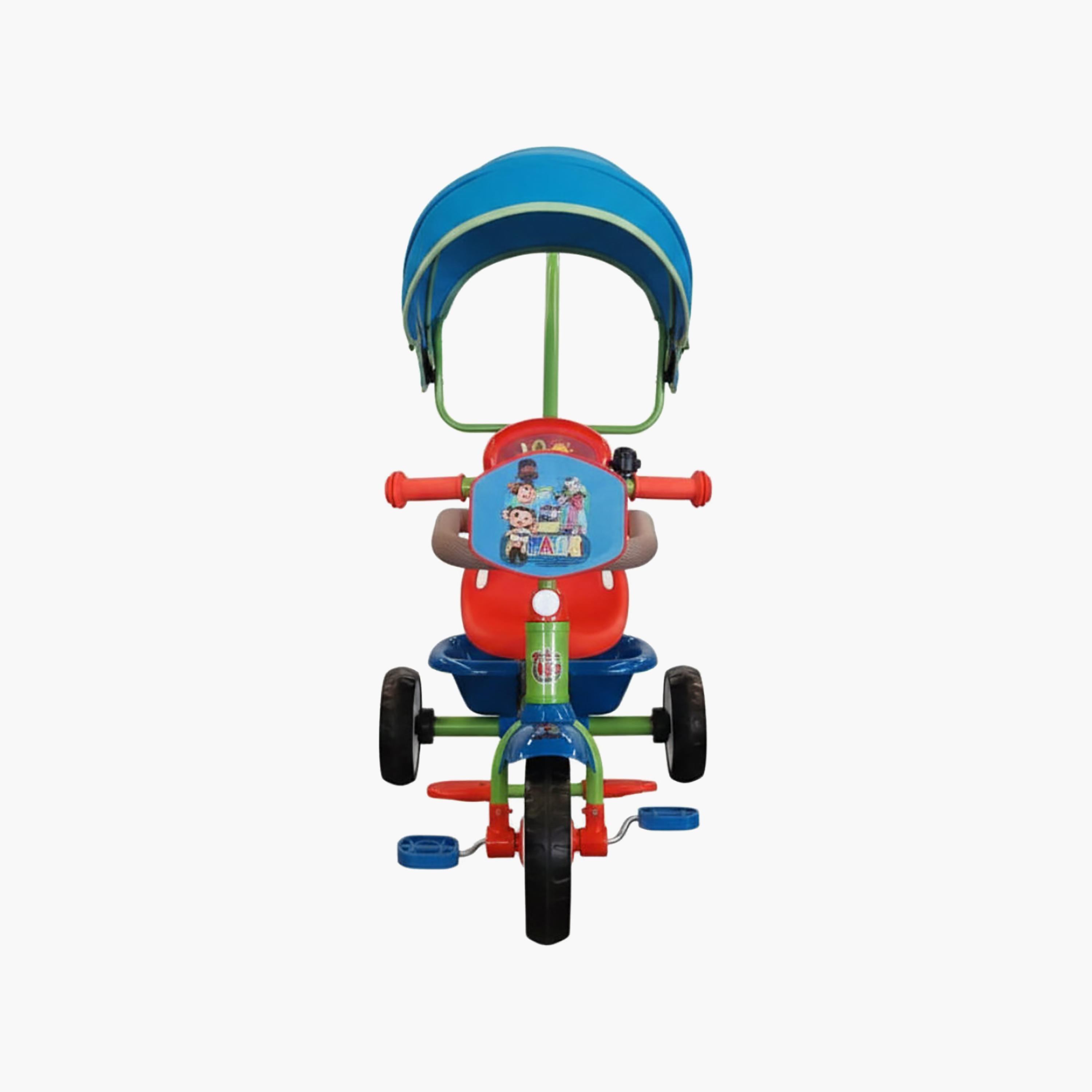Myts Cocomelon Trike with Push Handle and Canopy-toys-outdoor-bikesandrideons-trikes-image-1