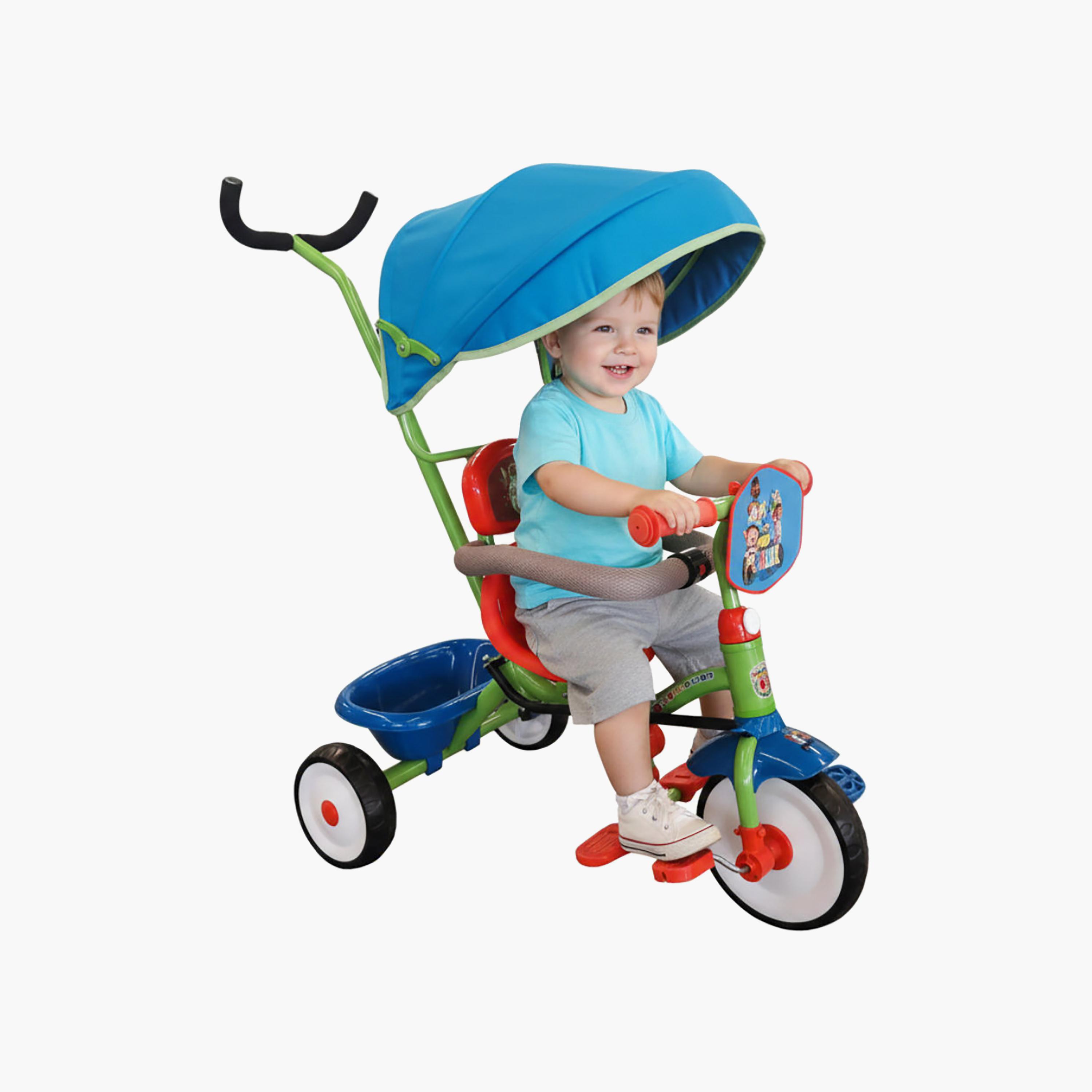 Myts Cocomelon Trike with Push Handle and Canopy-toys-outdoor-bikesandrideons-trikes-image-3