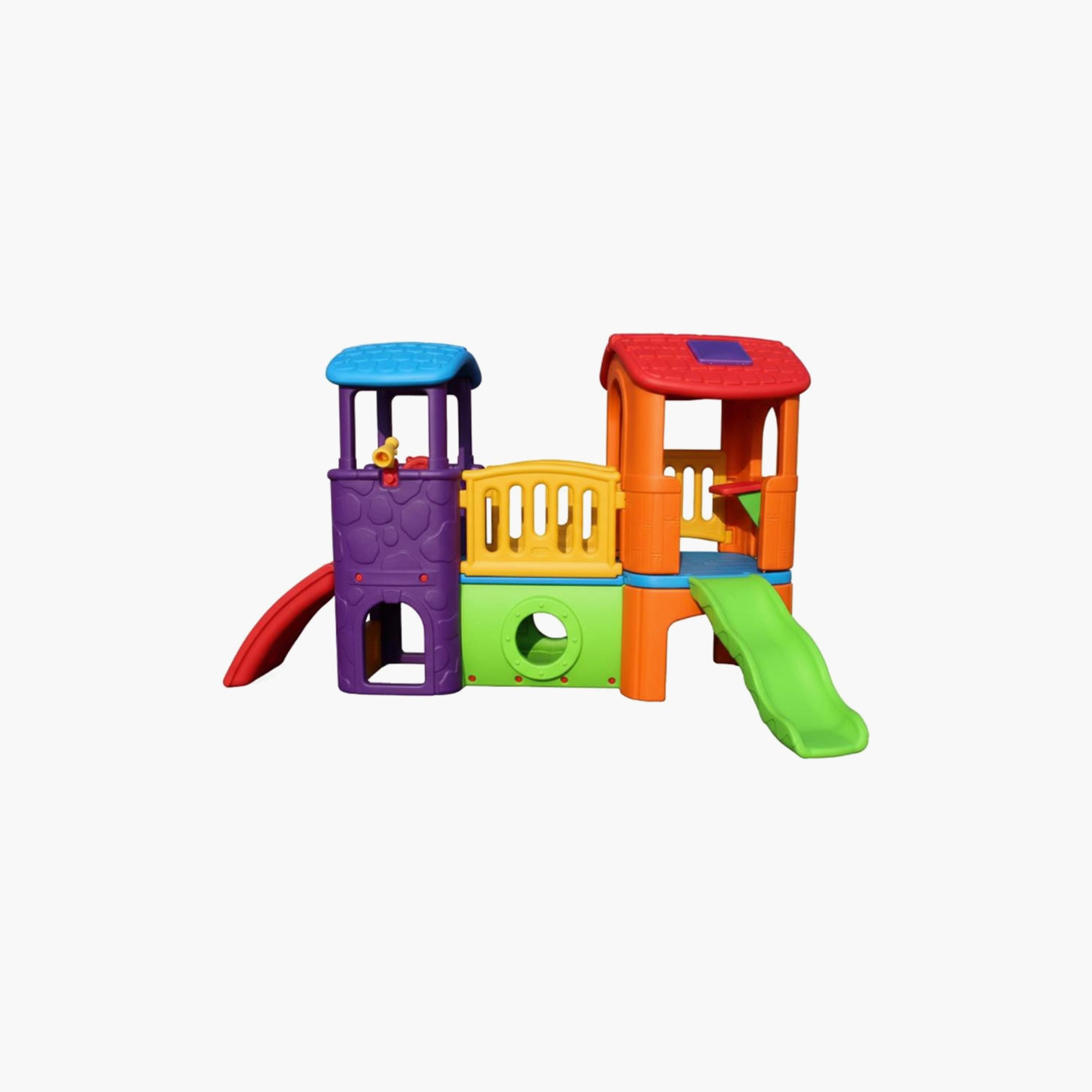 Myts Outdoor Playhouse with Slide Activity Set-toys-outdoor-playhousesandplayards-image-1
