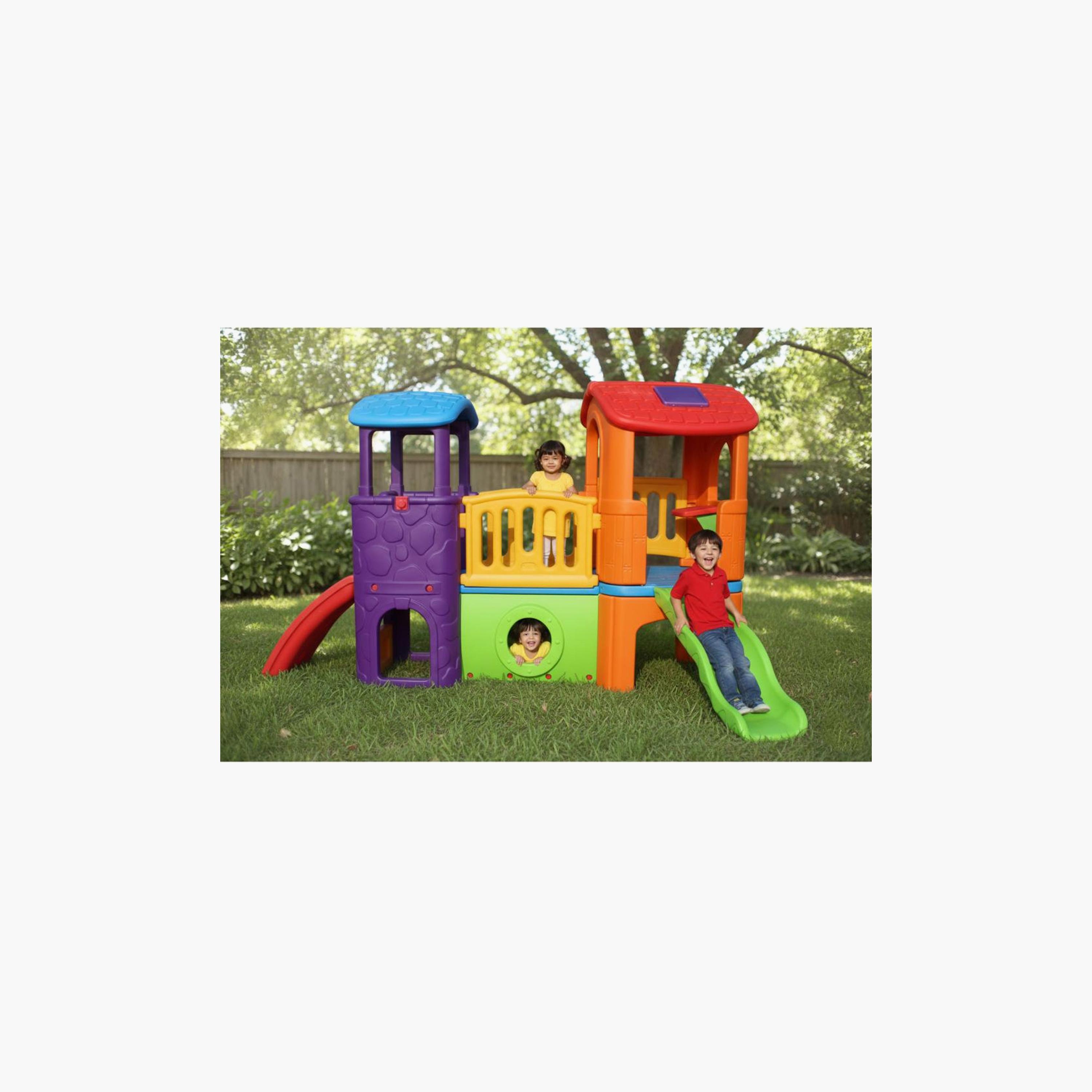 Myts Outdoor Playhouse with Slide Activity Set-toys-outdoor-playhousesandplayards-image-4