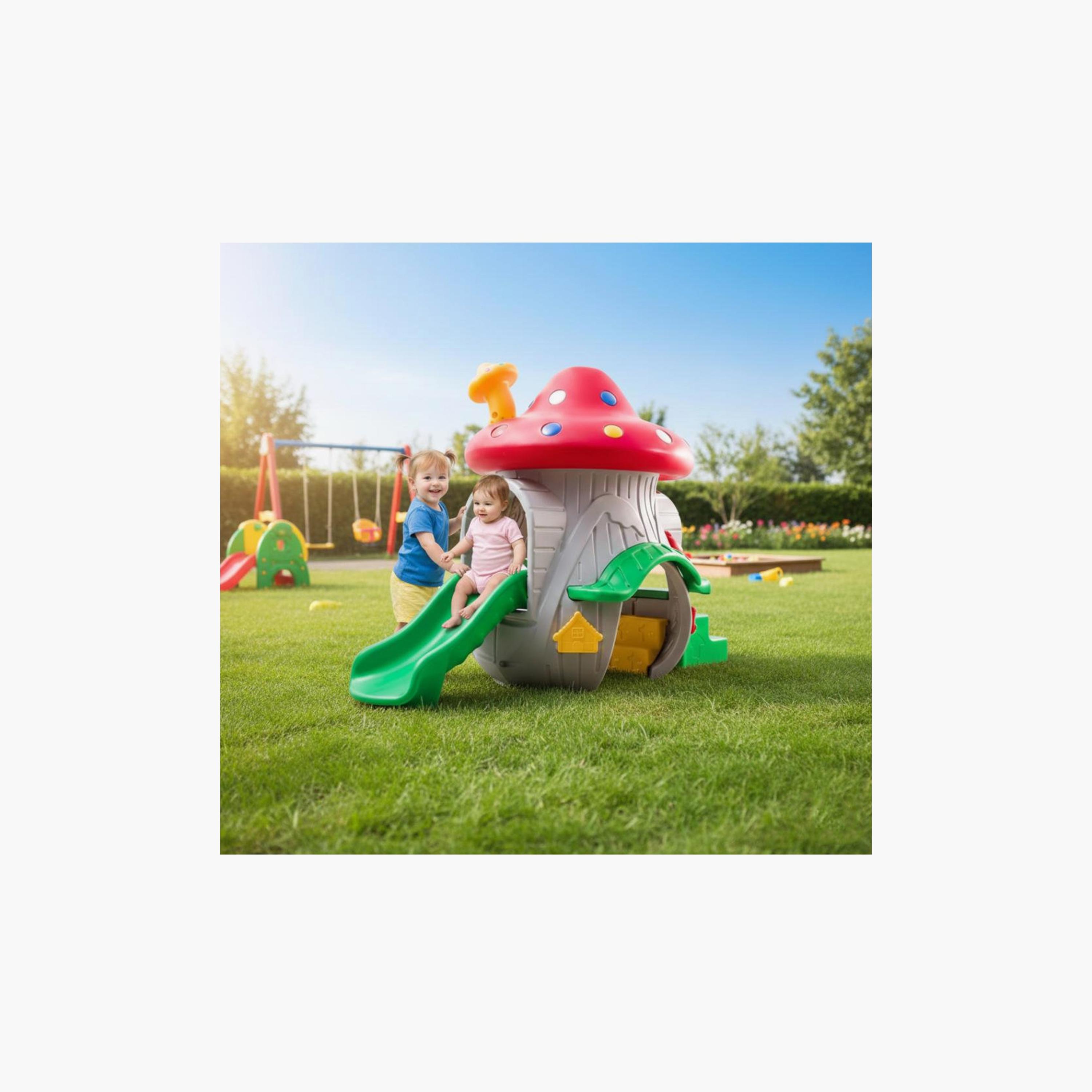 Myts Mushroom Playhouse with Slide Activity Set-toys-outdoor-playhousesandplayards-image-6