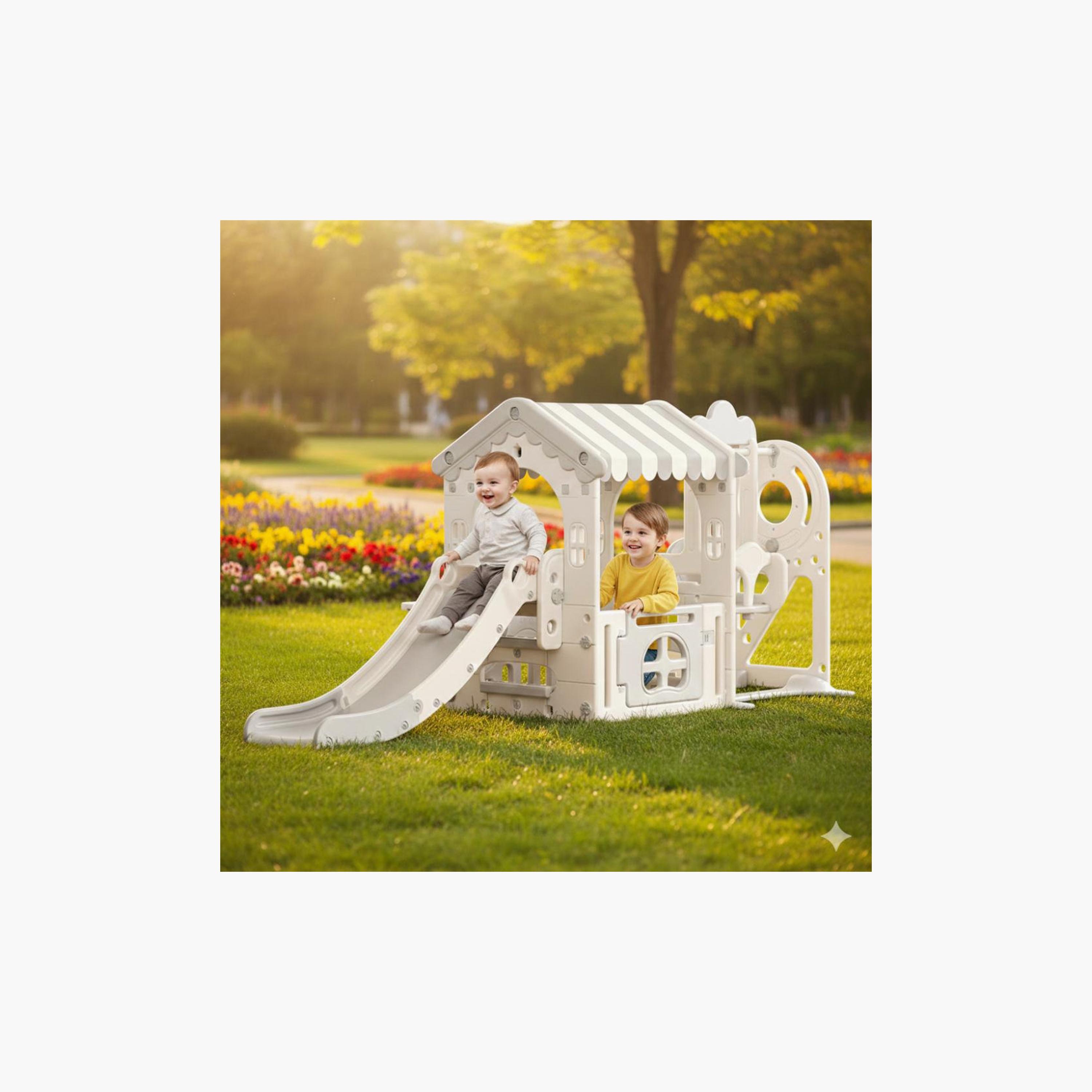 مجموعة ألعاب بيت اللعب المودرن مع زحليقة وأرجوحة من مايتس-toys-outdoor-playhousesandplayards-image-4
