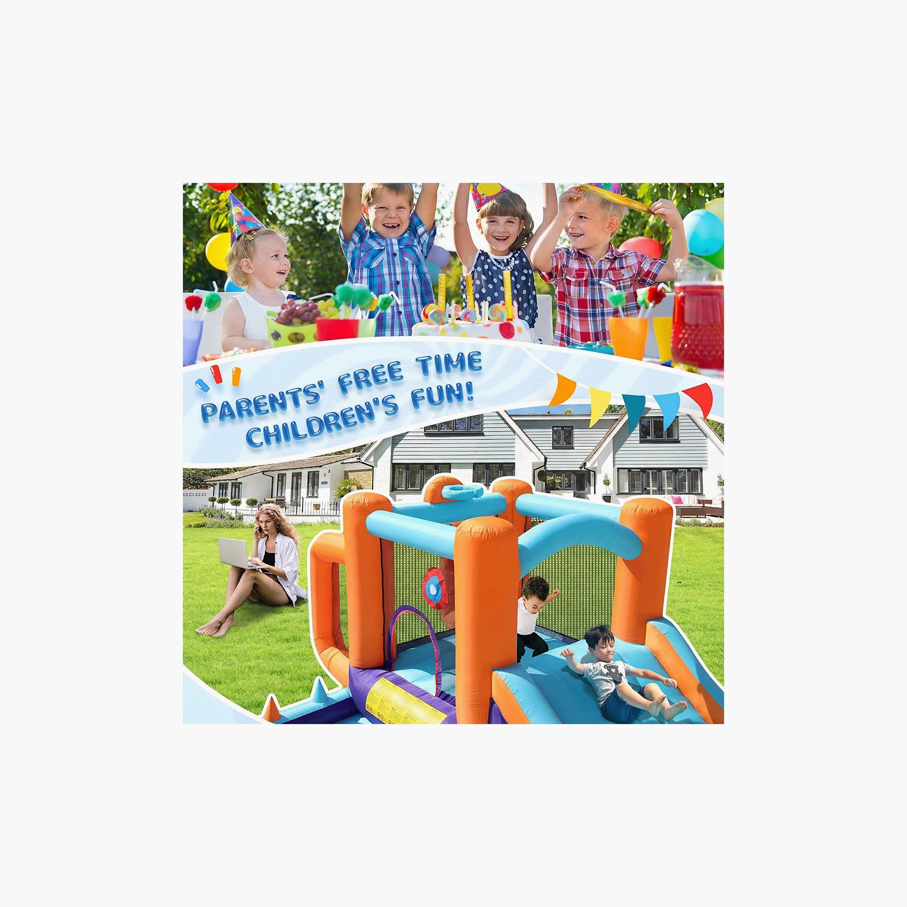 Myts Inflatable Bounce House with Slide Playset-toys-outdoor-sports-image-5