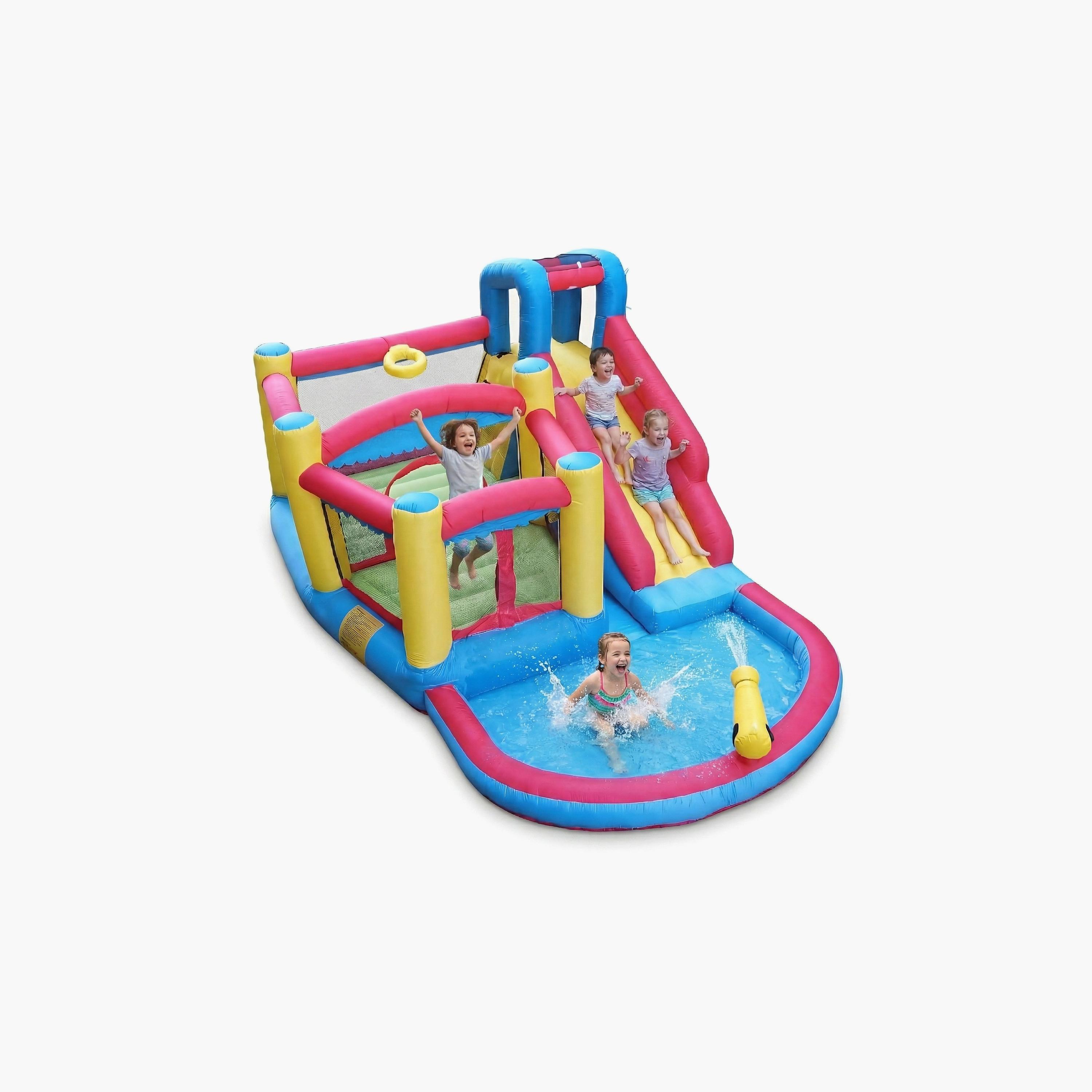 Myts Carnival Splash Inflatable Bounce House with Slide Playset-toys-outdoor-sports-image-2