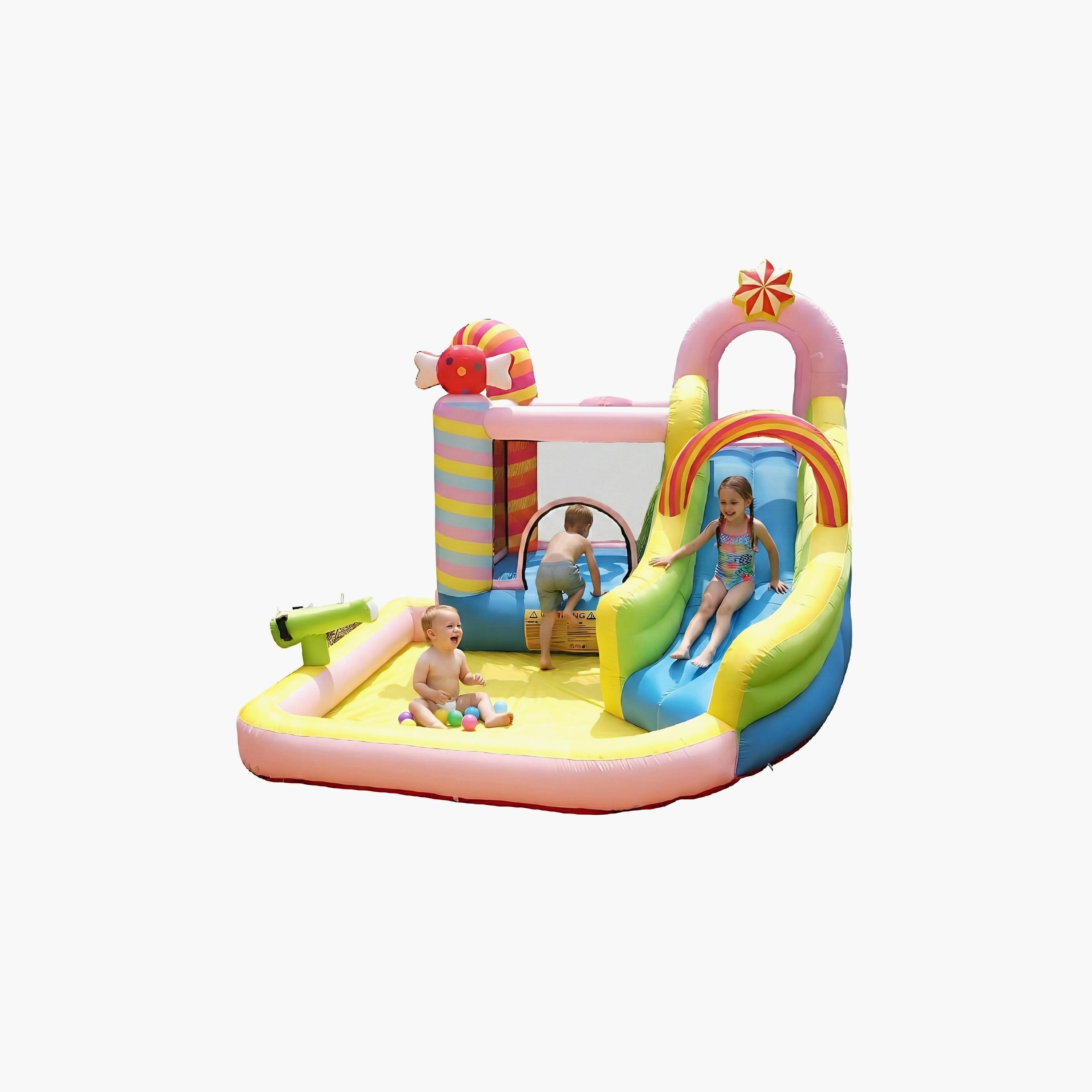 نطاطة "كاندي رينبو سبلاش" قابلة للنفخ مع مجموعة ألعاب زحليقة من مايتس-toys-outdoor-sports-image-2