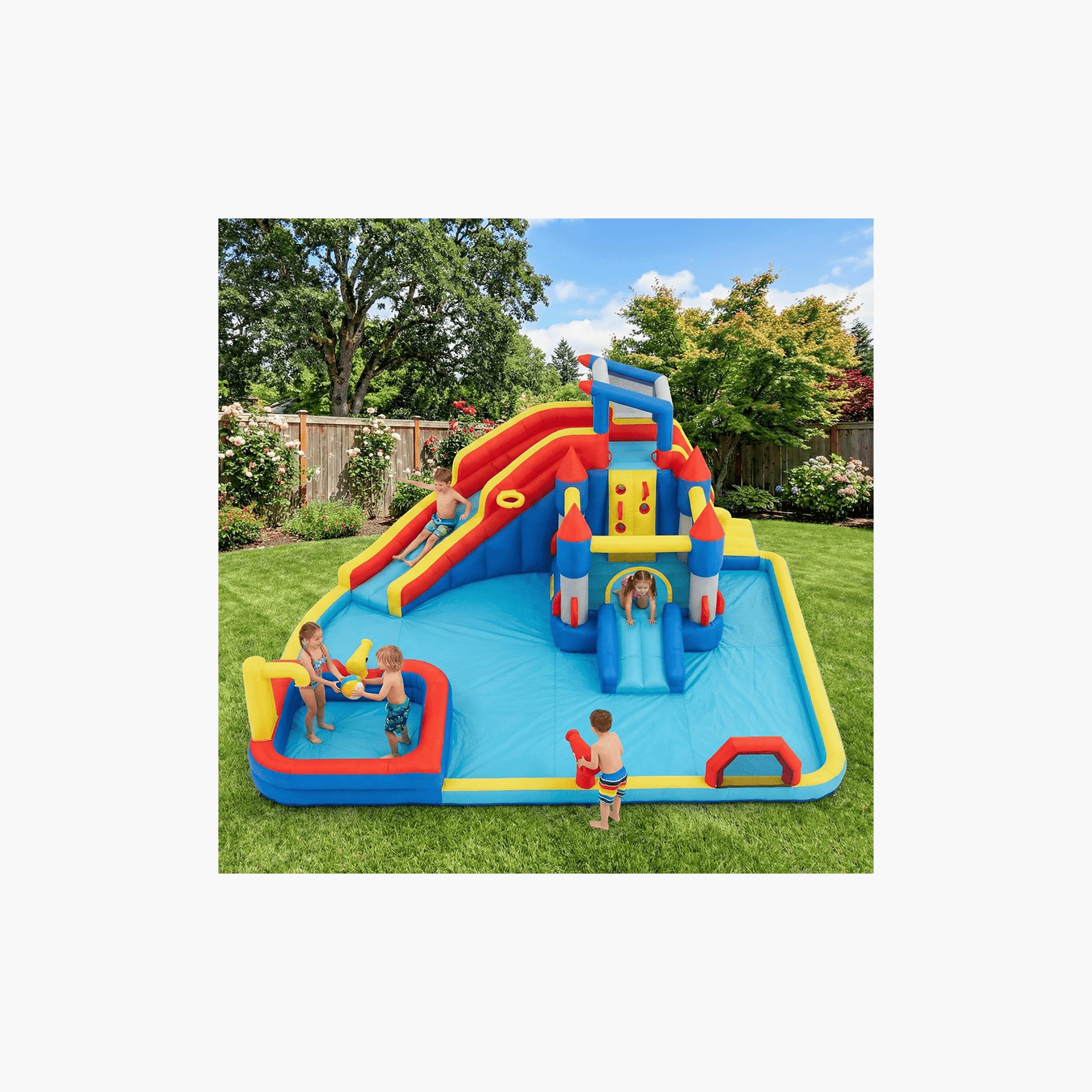 Myts Giant Inflatable Water Adventure Bounce House with Slide Playset-toys-outdoor-sports-image-3
