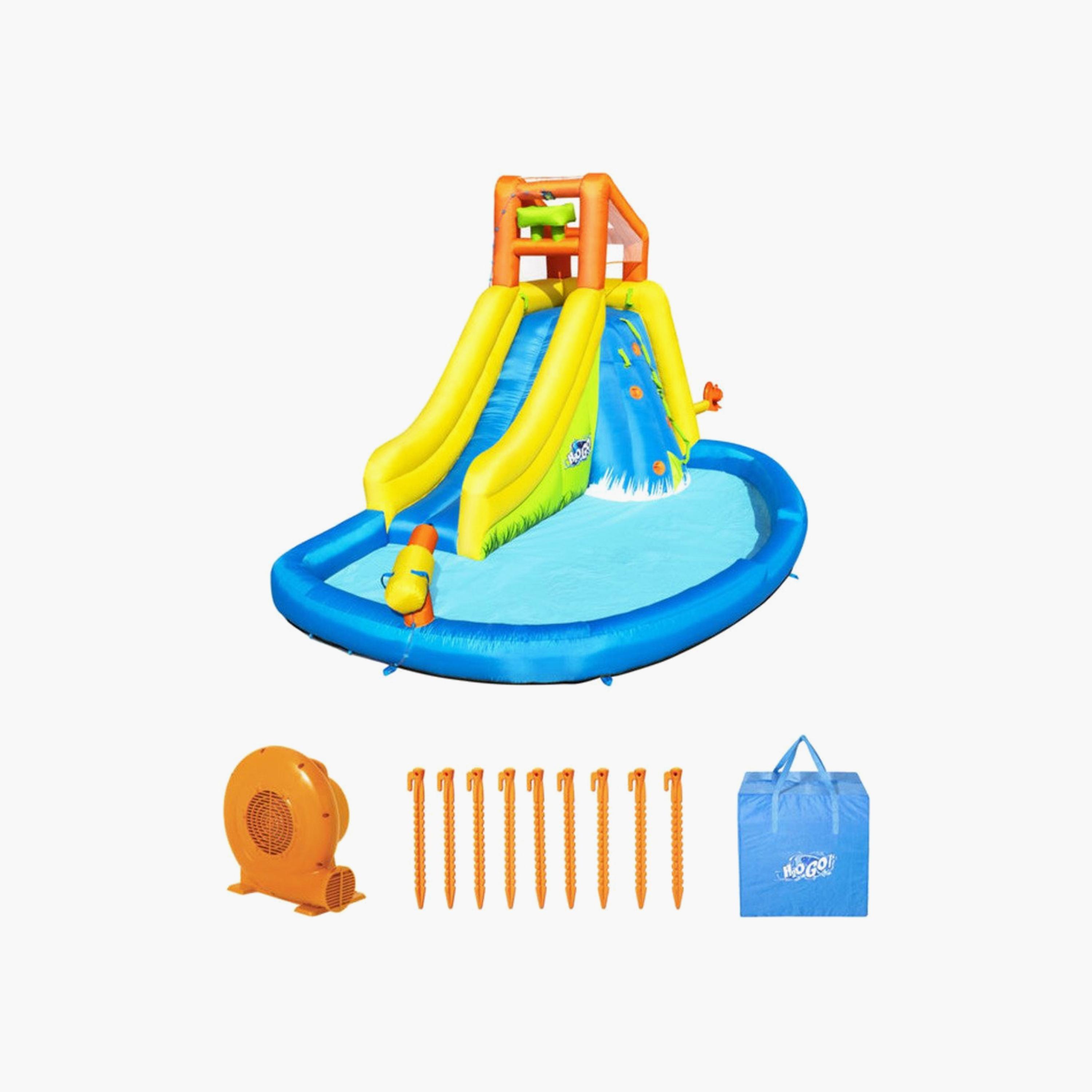 Myts Splash Pool Inflatable Water Bounce House with Slide Playset-toys-outdoor-sports-image-1