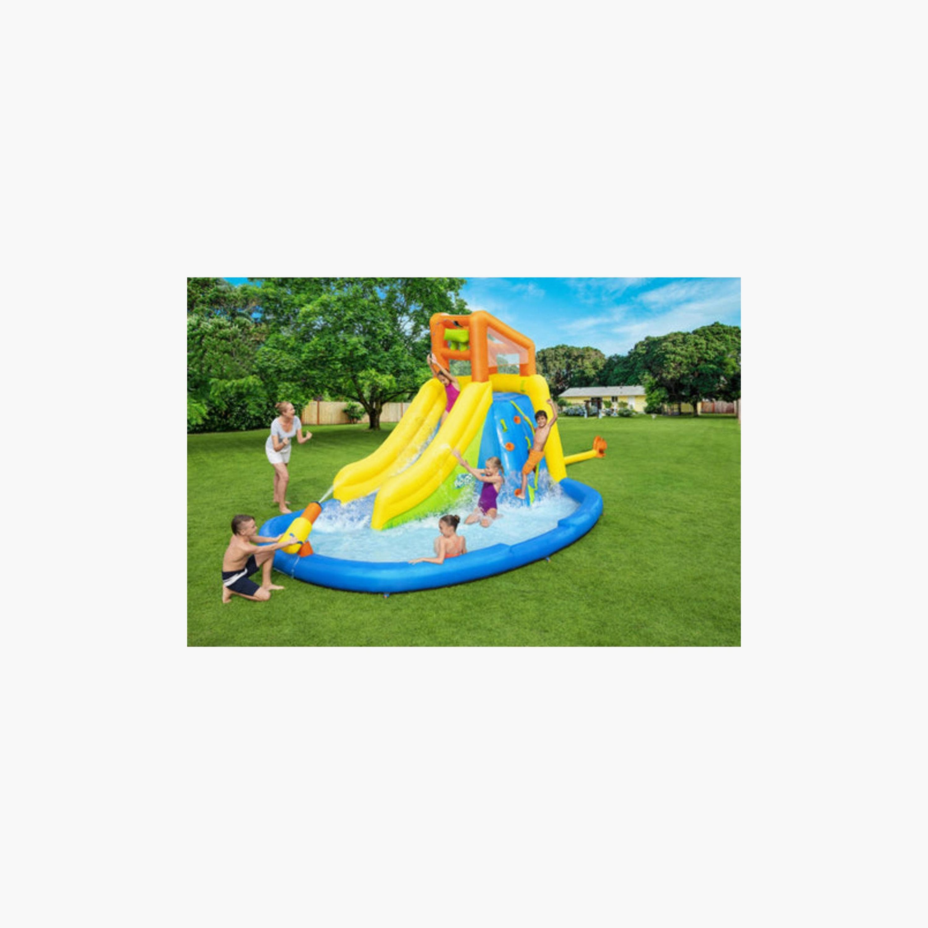 Myts Splash Pool Inflatable Water Bounce House with Slide Playset-toys-outdoor-sports-image-11