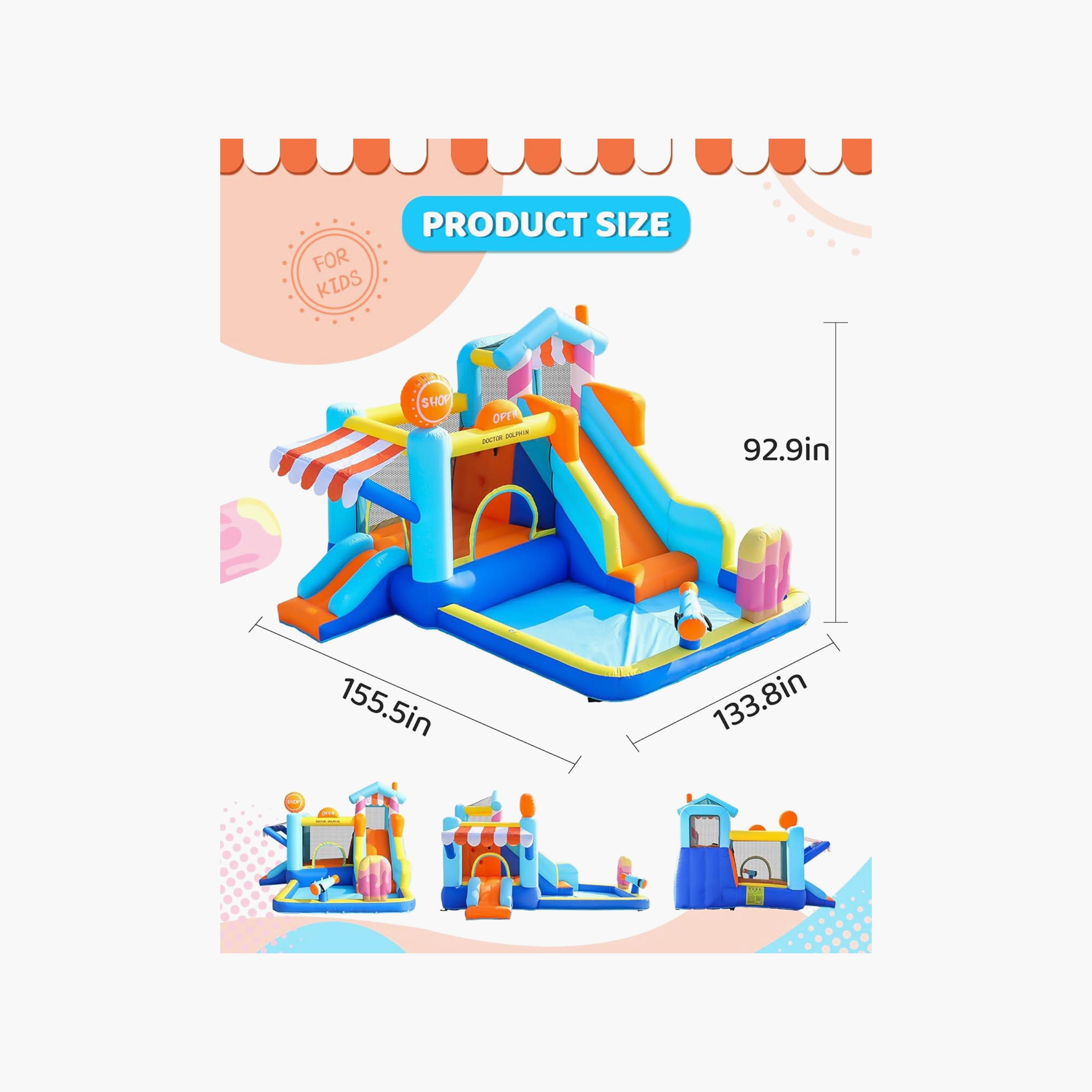 نطاطة "سوبر سبلاش" قابلة للنفخ مع مجموعة ألعاب زحليقة من مايتس-toys-outdoor-sports-image-4