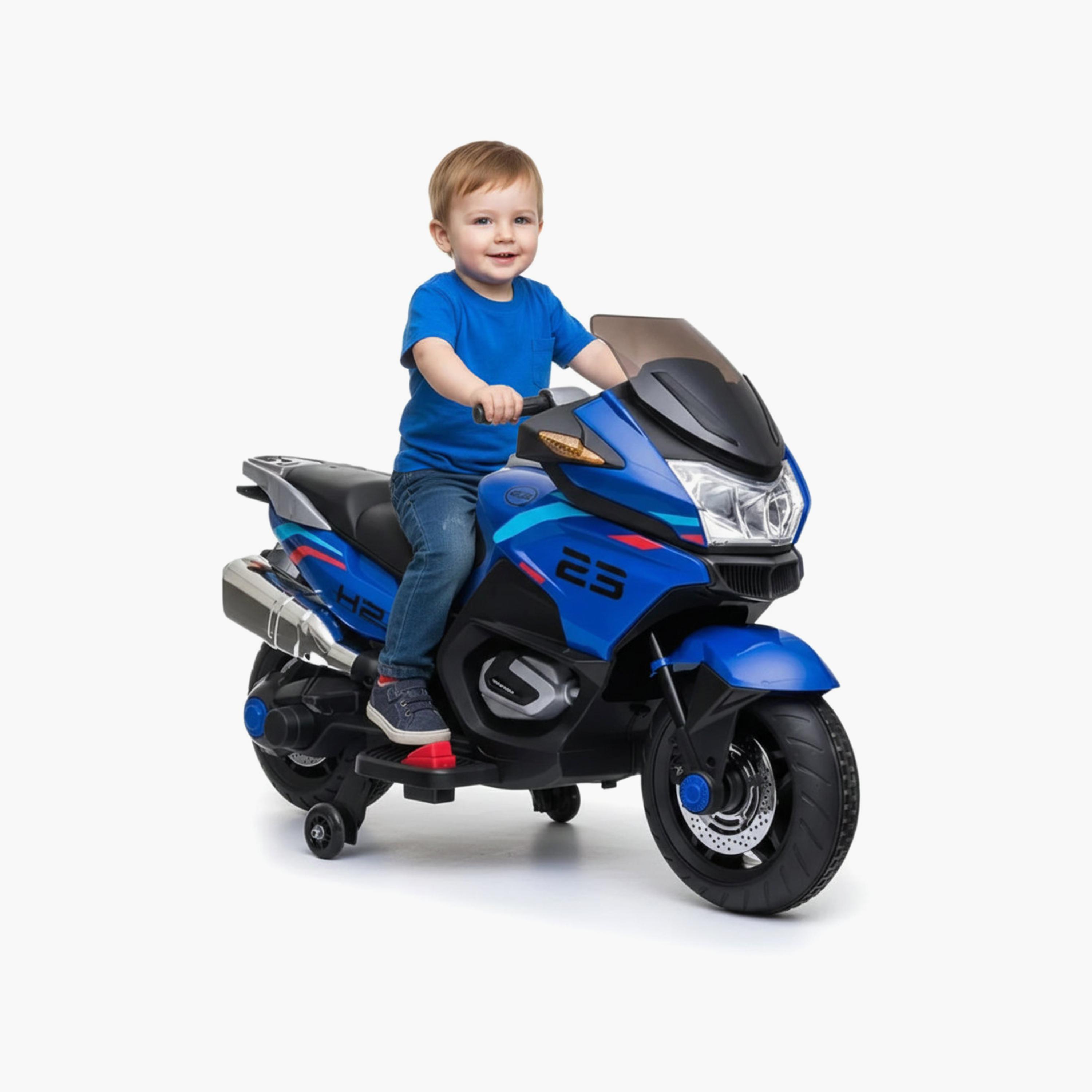 دراجة نارية كهربائية للركوب بمحرك مزدوج - أزرق من مايتس-toys-outdoor-bikesandrideons-electricvehicles-image-4
