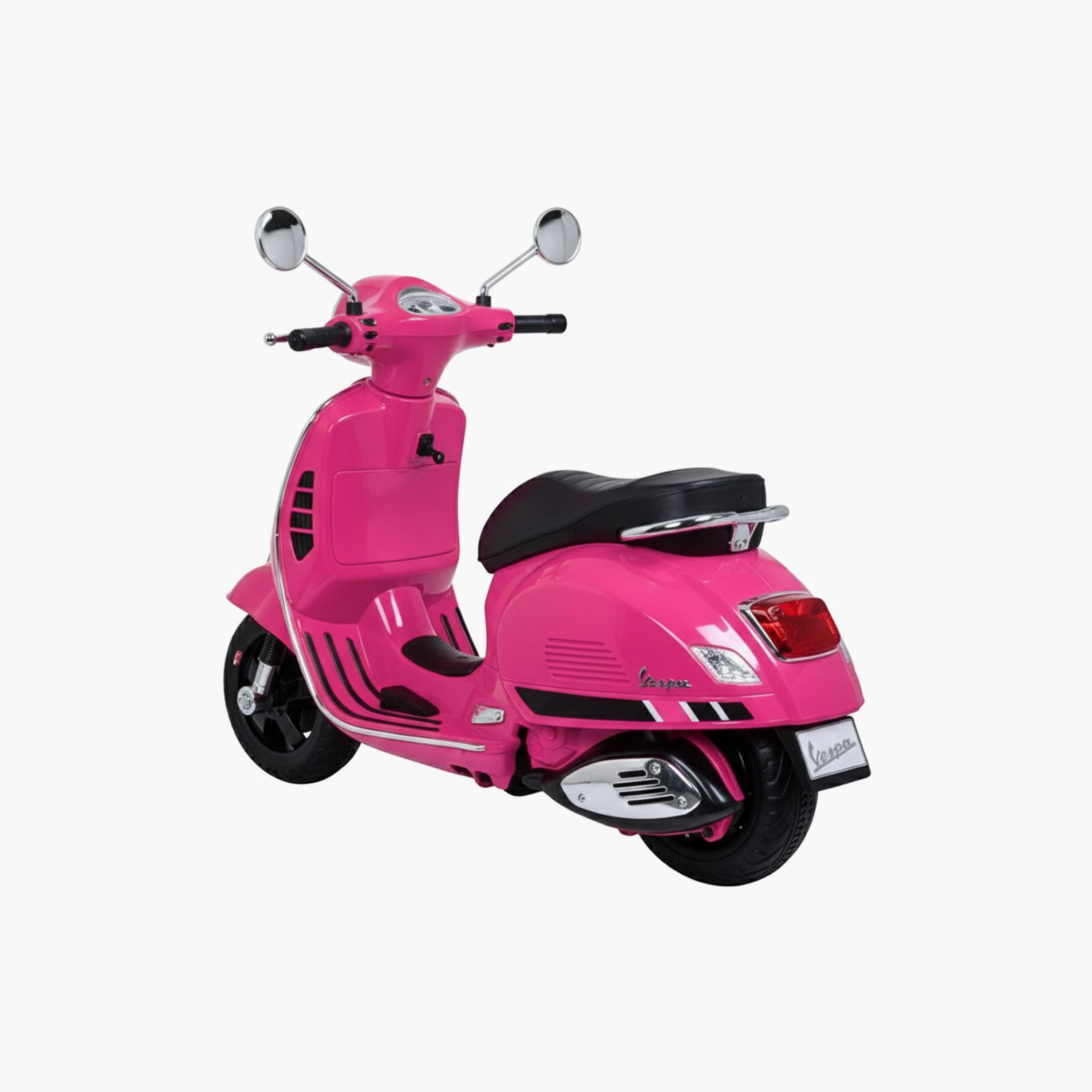 Myts 12V Electric Dual Motor Vespa Ride-On Scooter with Light & Music - Pink-toys-outdoor-bikesandrideons-electricvehicles-image-2