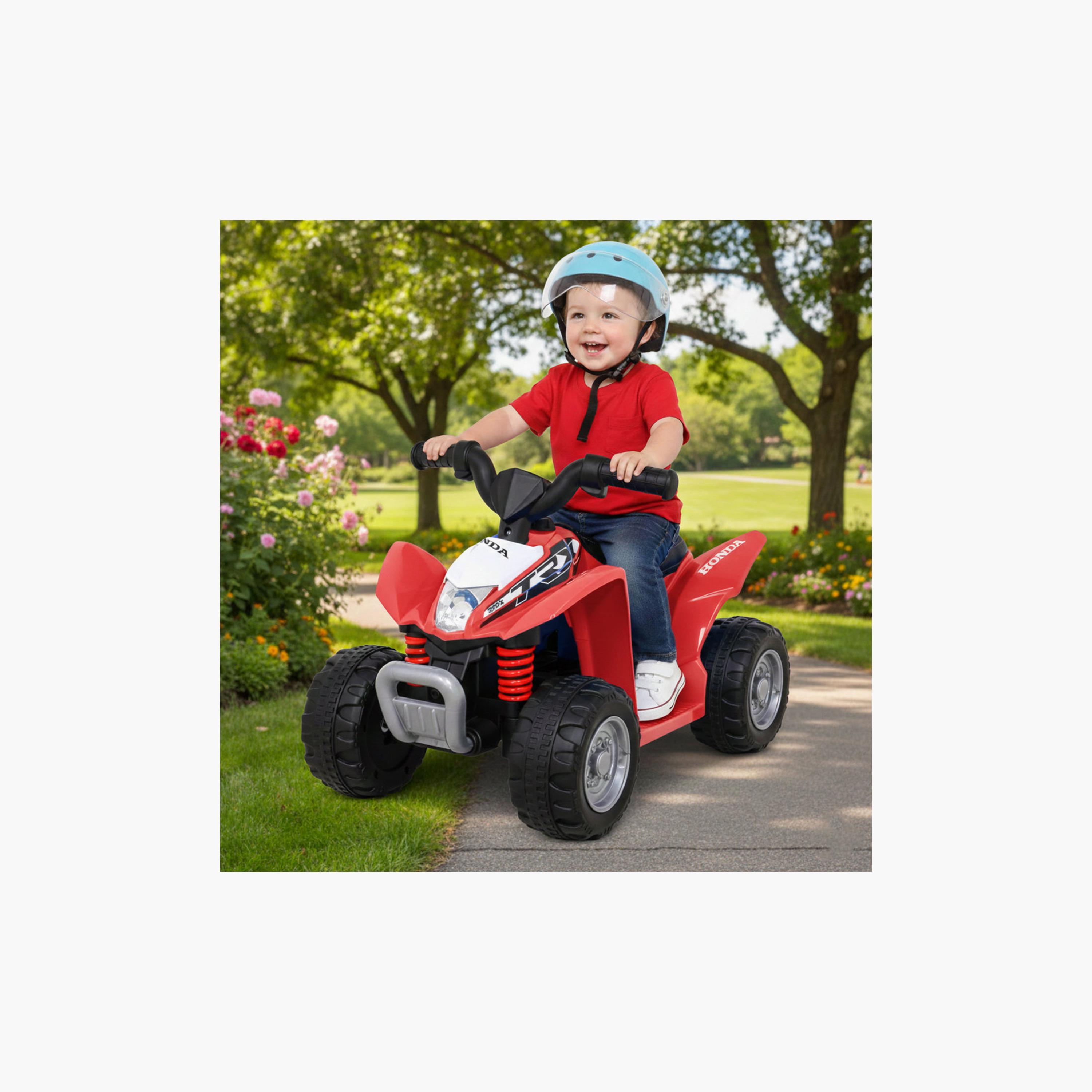 دراجة "ATV كواد" كهربائية "هوندا" مرخصة بمحرك واحد 6 فولت مع أضواء وموسيقى من مايتس-toys-outdoor-bikesandrideons-electricvehicles-image-3