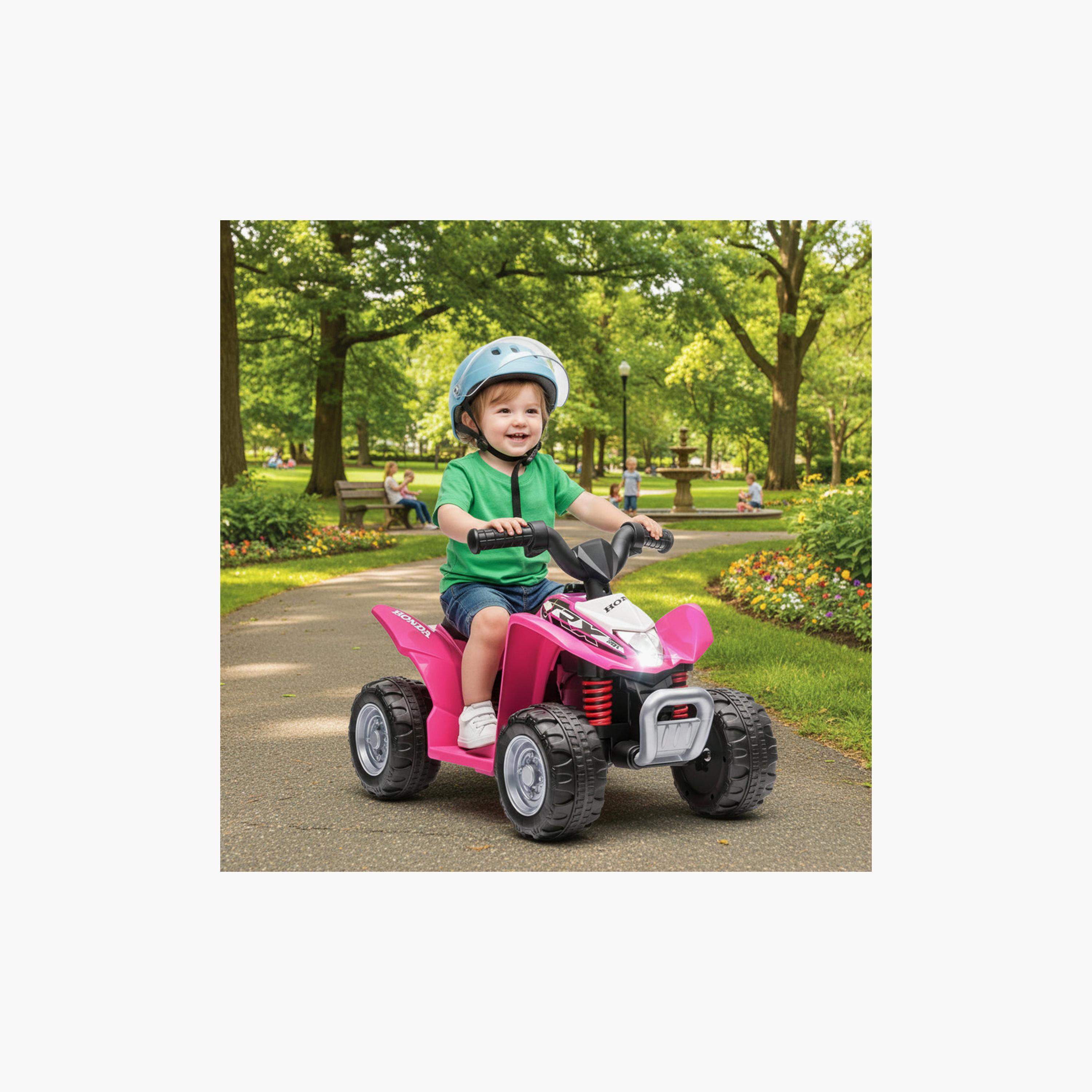 دراجة "ATV كواد" كهربائية "هوندا" بمحرك واحد 6 فولت مع ضوء وموسيقى - وردي من مايتس-toys-outdoor-bikesandrideons-electricvehicles-image-3