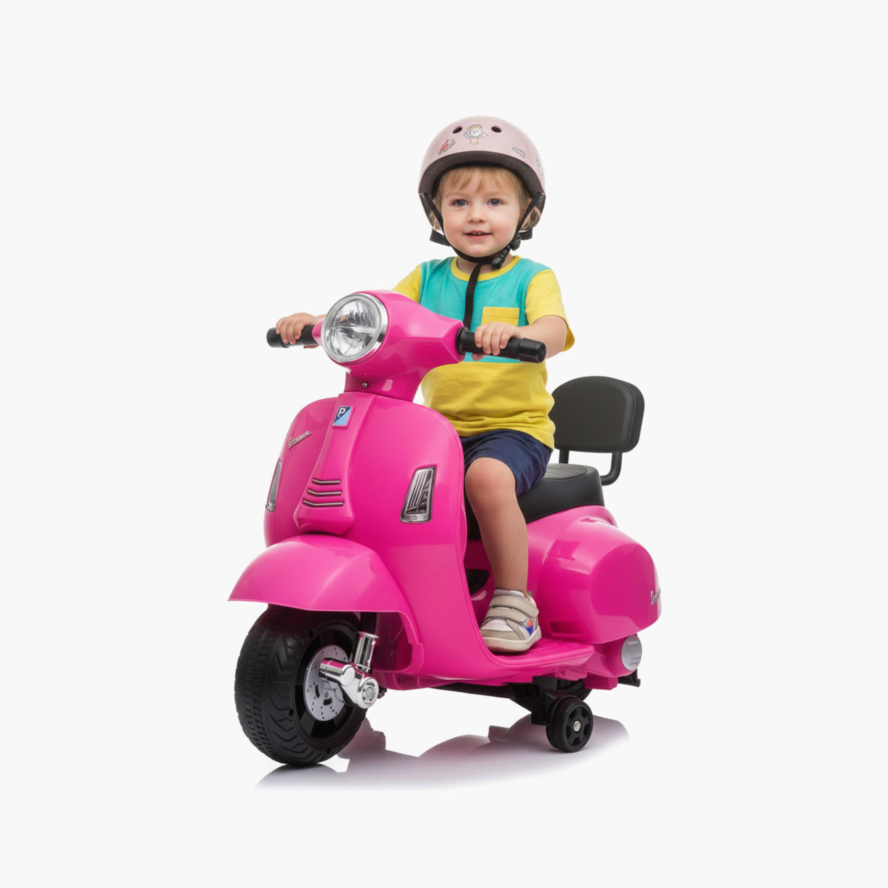 سكوتر ركوب كهربائي "فيسبا" بمحرك واحد 6 فولت مع ضوء وموسيقى - وردي من مايتس-toys-outdoor-bikesandrideons-electricvehicles-image-3