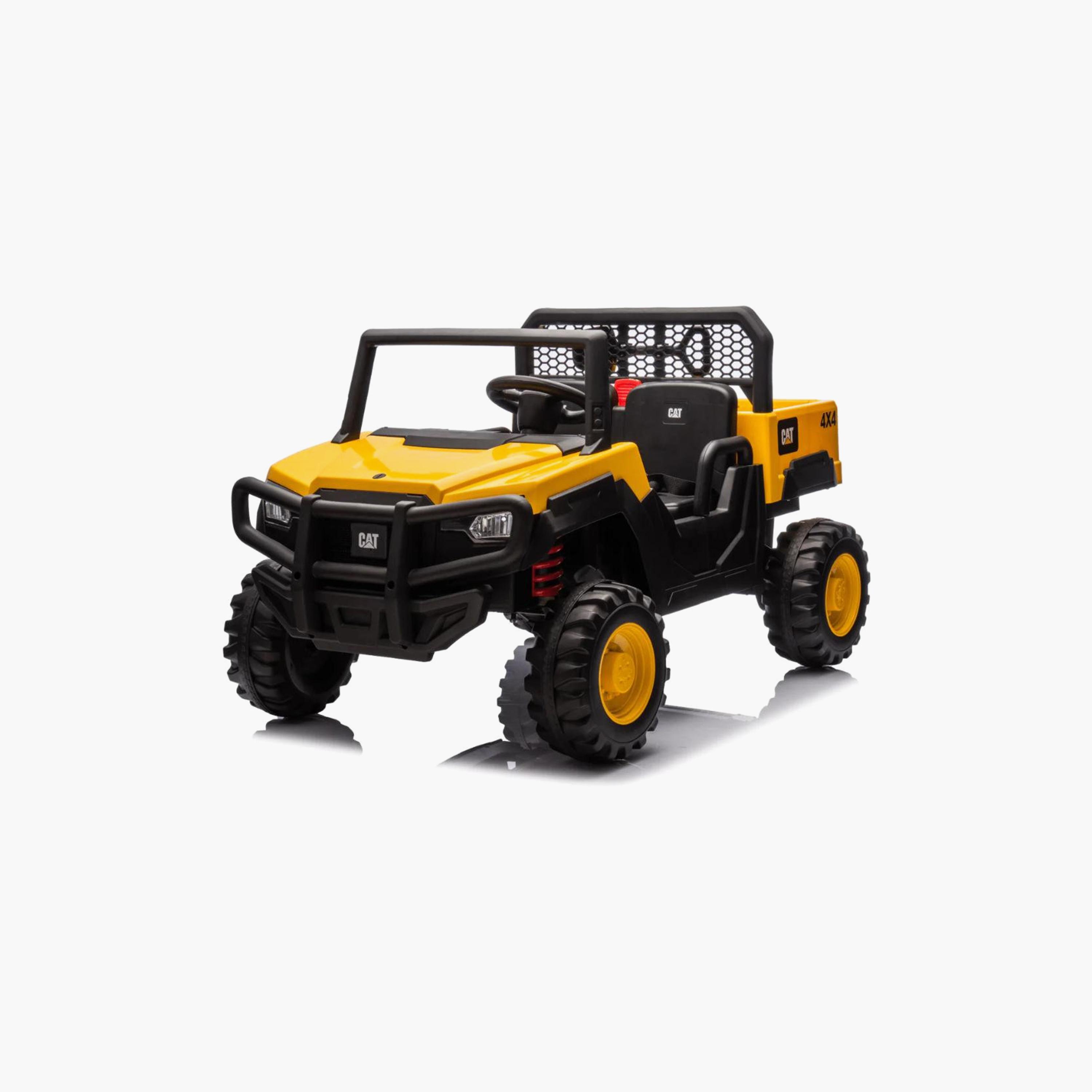 Myts 12V Dual Motor Electric CAT Ride-On Car - Yellow-toys-outdoor-bikesandrideons-electricvehicles-image-1