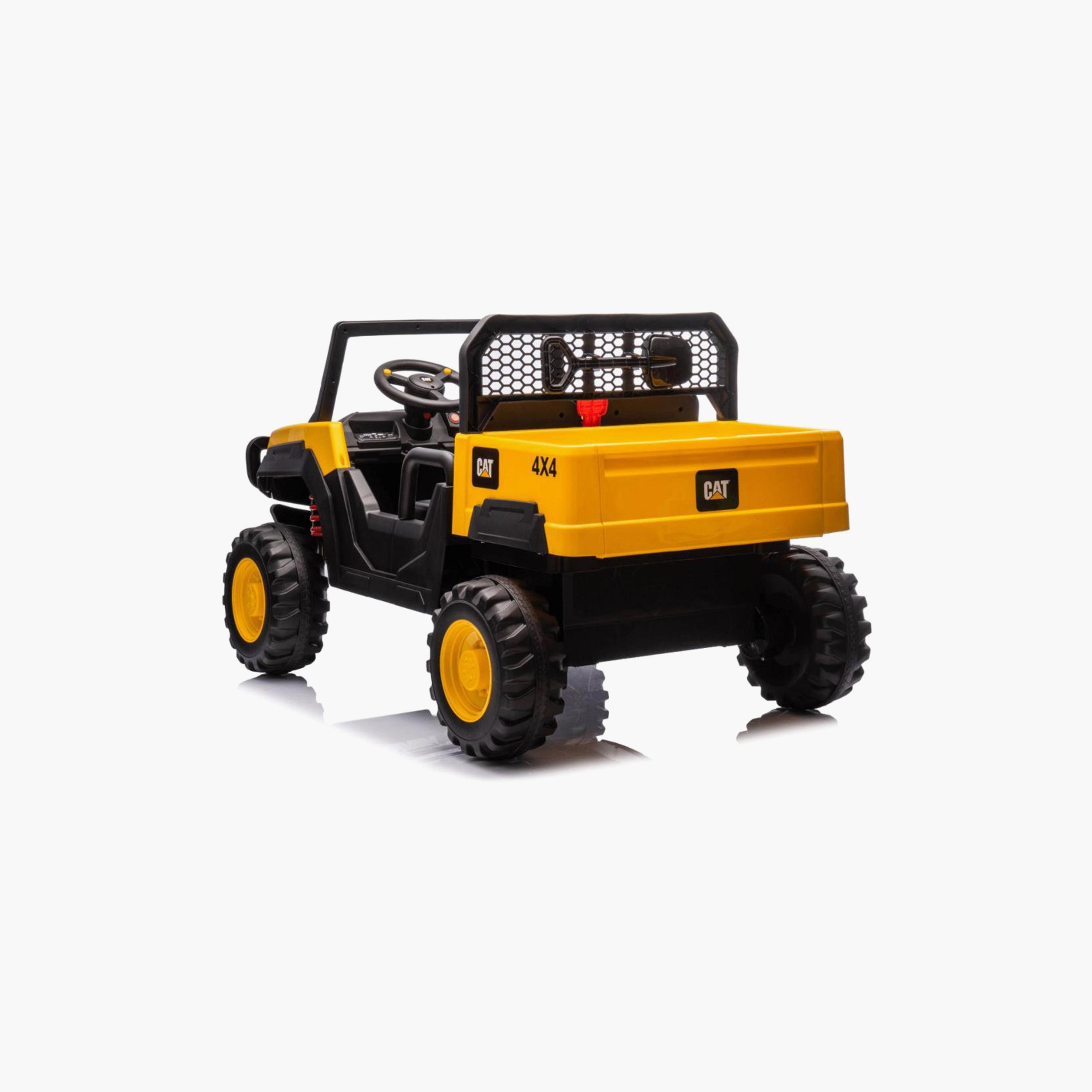 Myts 12V Dual Motor Electric CAT Ride-On Car - Yellow-toys-outdoor-bikesandrideons-electricvehicles-image-2