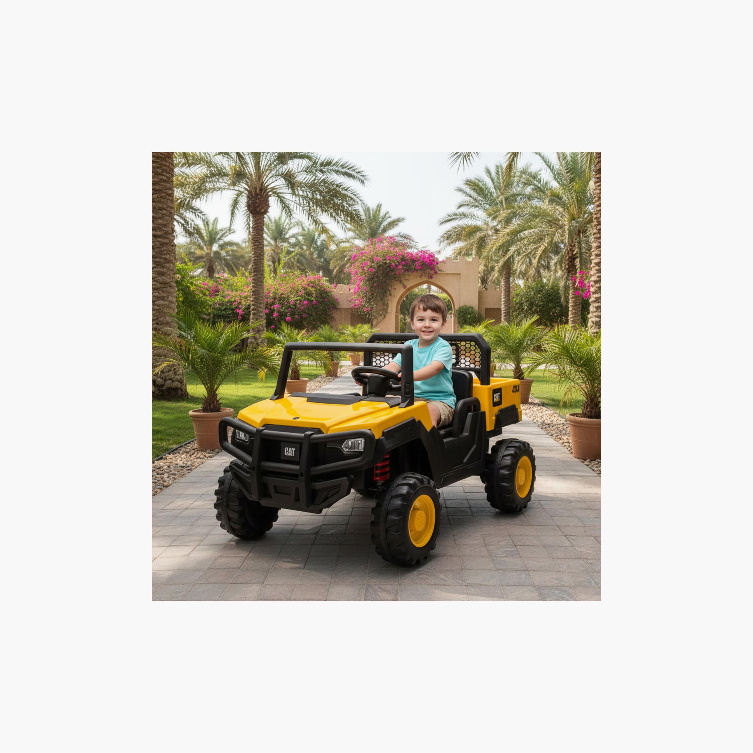 Myts 12V Dual Motor Electric CAT Ride-On Car - Yellow-toys-outdoor-bikesandrideons-electricvehicles-image-7