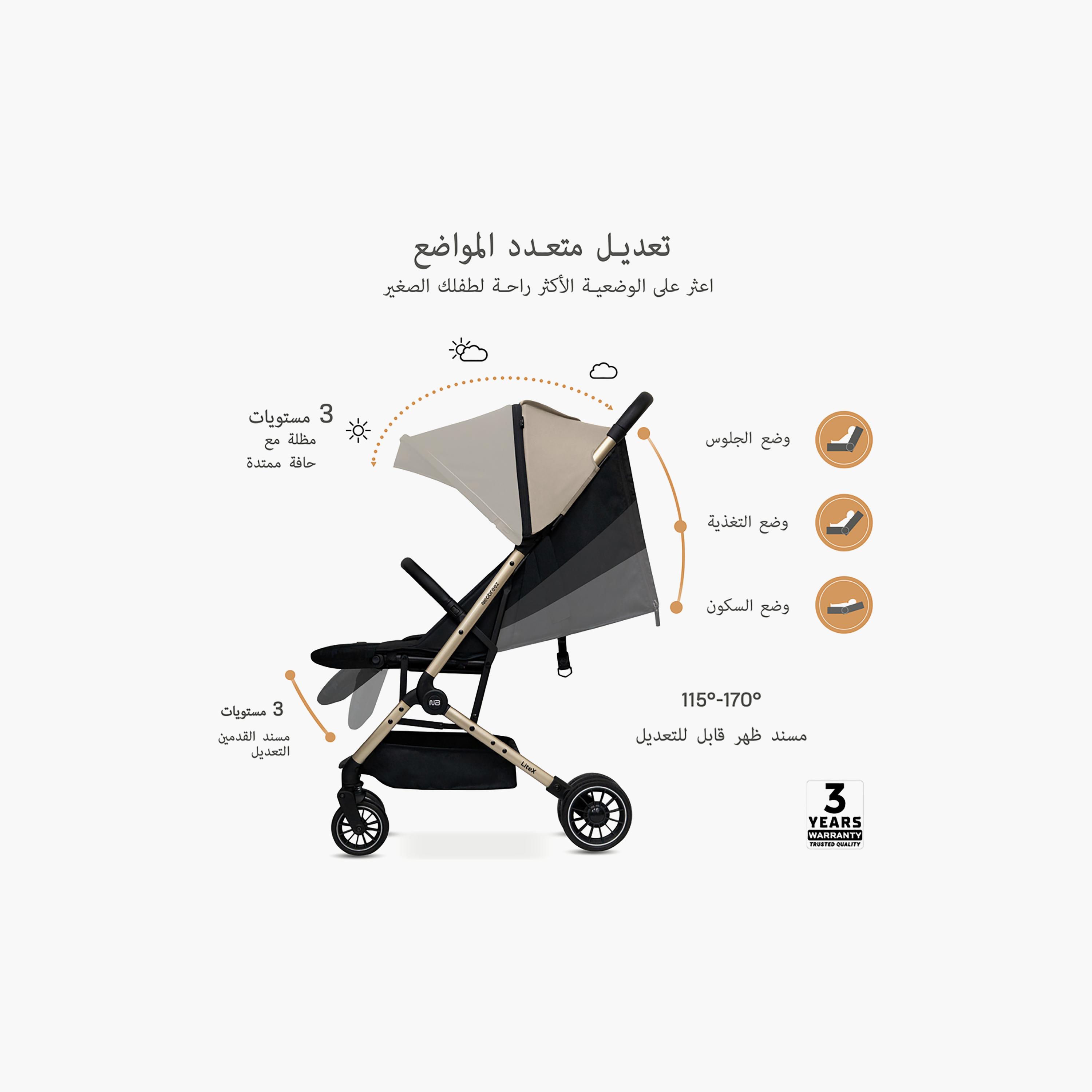 Neobreez LITEX Lightweight Cabin Size Travel Stroller with Waterproof Canopy-baby-gear-strollersandprams-strollers-image-5