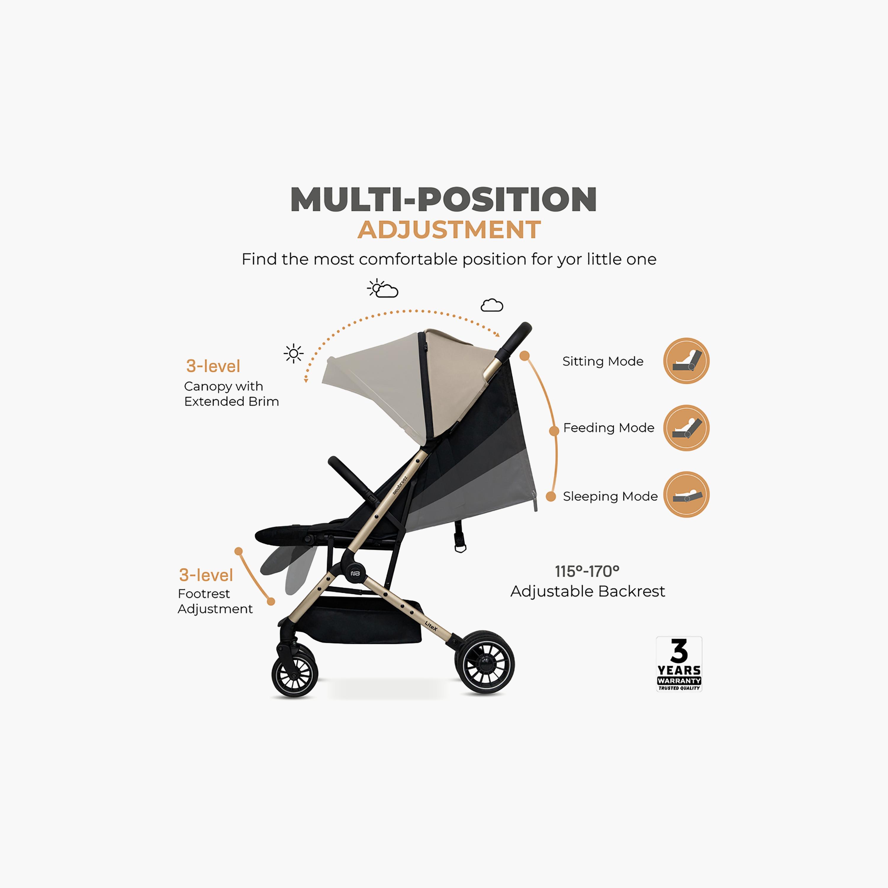 Neobreez LITEX Lightweight Cabin Size Travel Stroller with Waterproof Canopy-baby-gear-strollersandprams-strollers-image-6