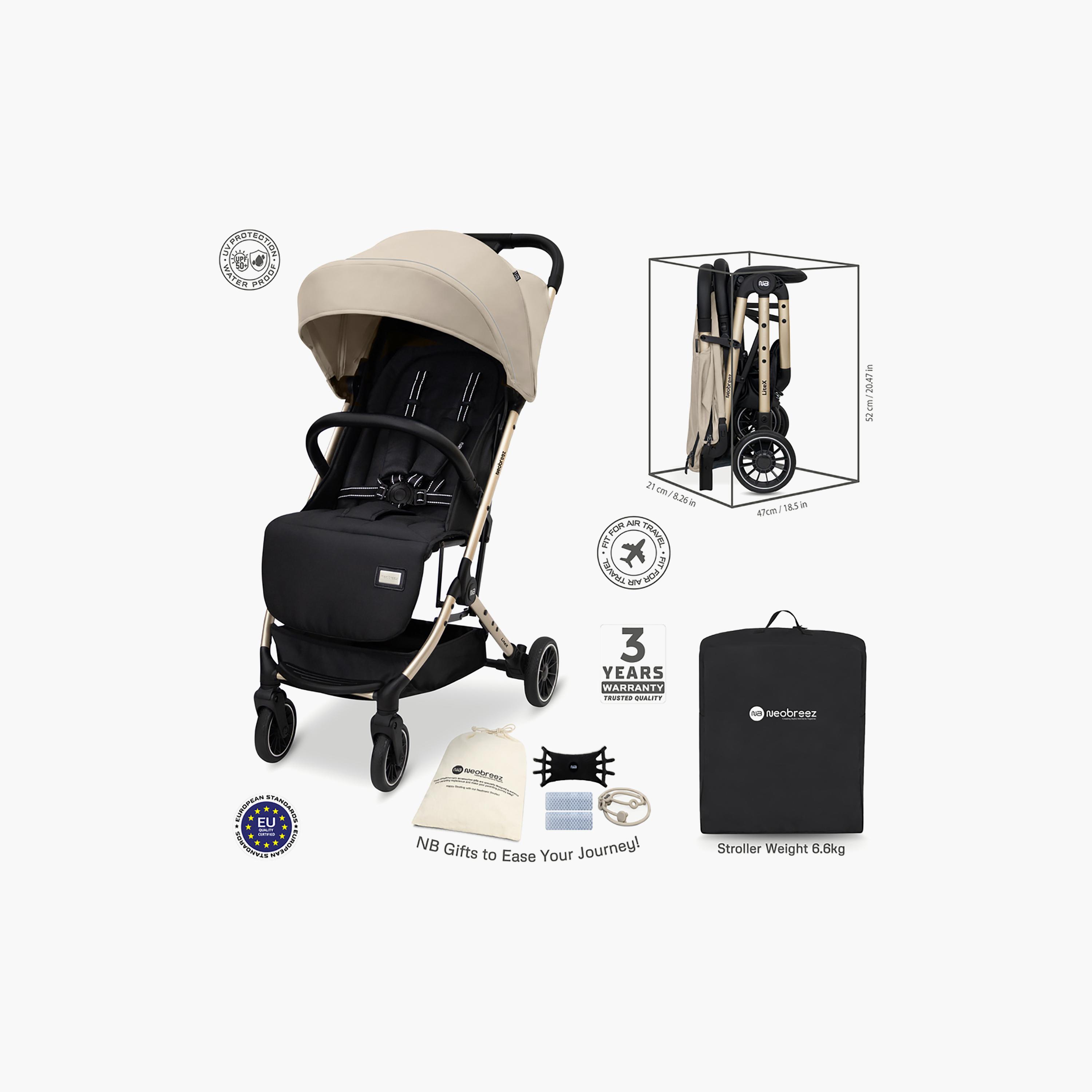 Neobreez LITEX Lightweight Cabin Size Travel Stroller with Waterproof Canopy-baby-gear-strollersandprams-strollers-image-7