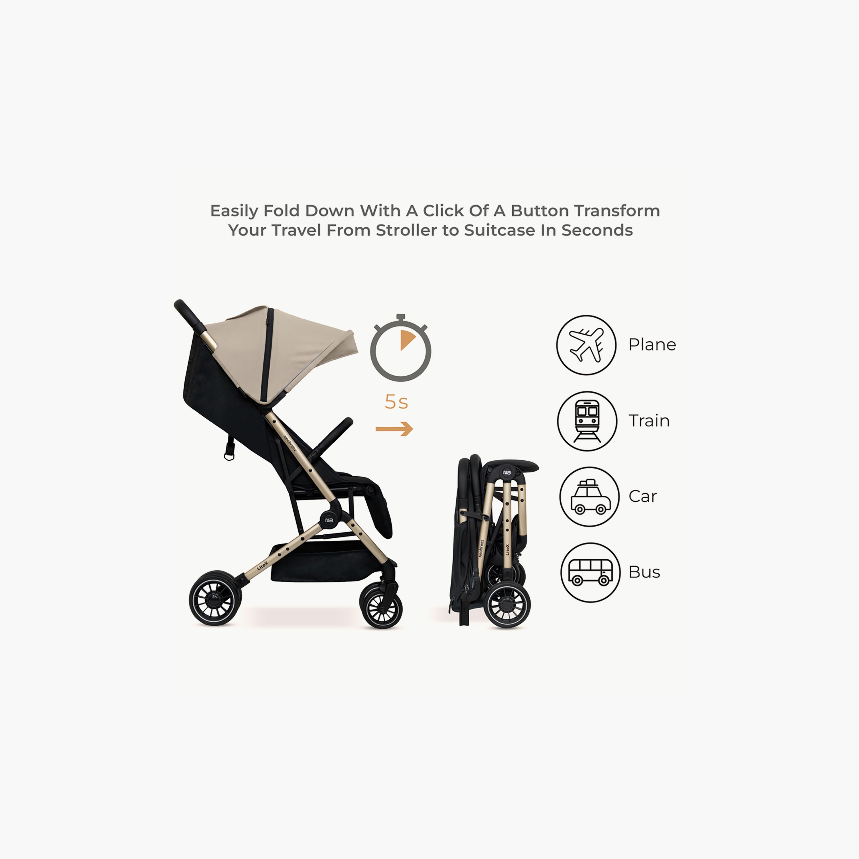 Neobreez LITEX Lightweight Cabin Size Travel Stroller with Waterproof Canopy-baby-gear-strollersandprams-strollers-image-8
