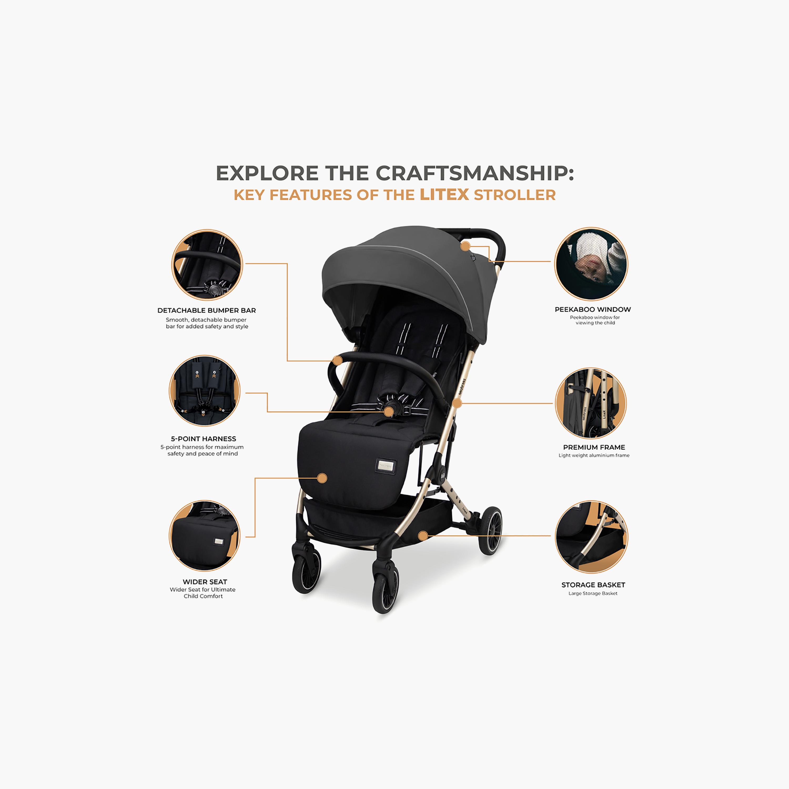 Neobreez LITEX Lightweight Cabin Size Travel Stroller with Waterproof Canopy-baby-gear-strollersandprams-strollers-image-10