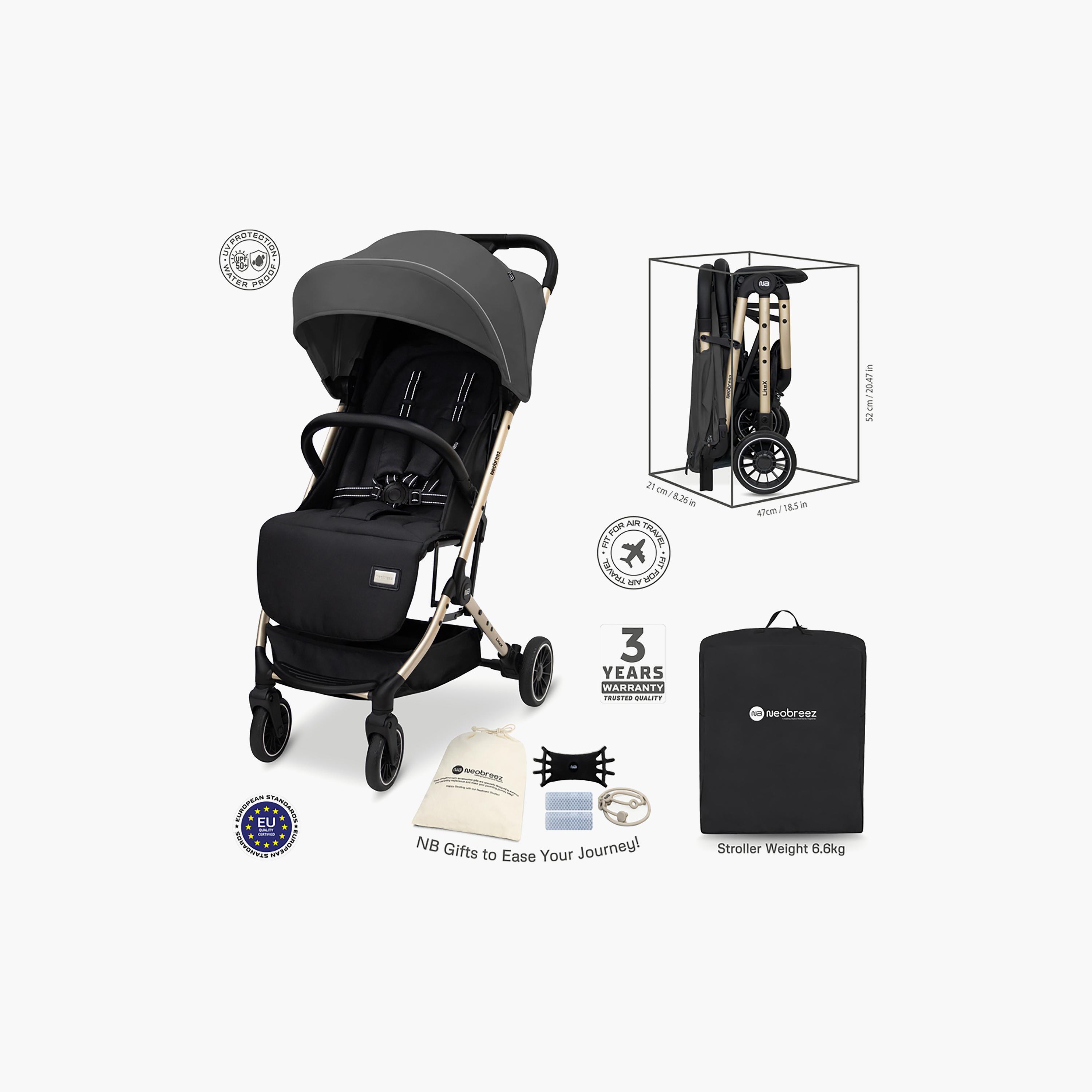 Neobreez LITEX Lightweight Cabin Size Travel Stroller with Waterproof Canopy-baby-gear-strollersandprams-strollers-image-11