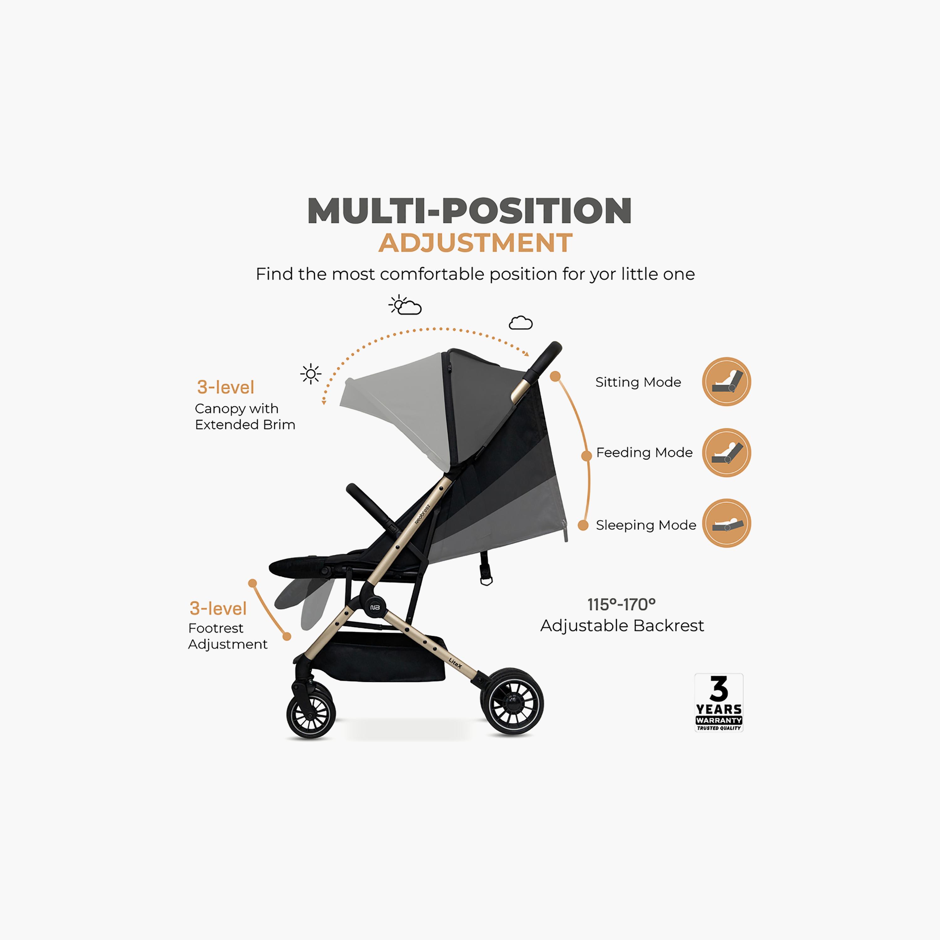 Neobreez LITEX Lightweight Cabin Size Travel Stroller with Waterproof Canopy-baby-gear-strollersandprams-strollers-image-18