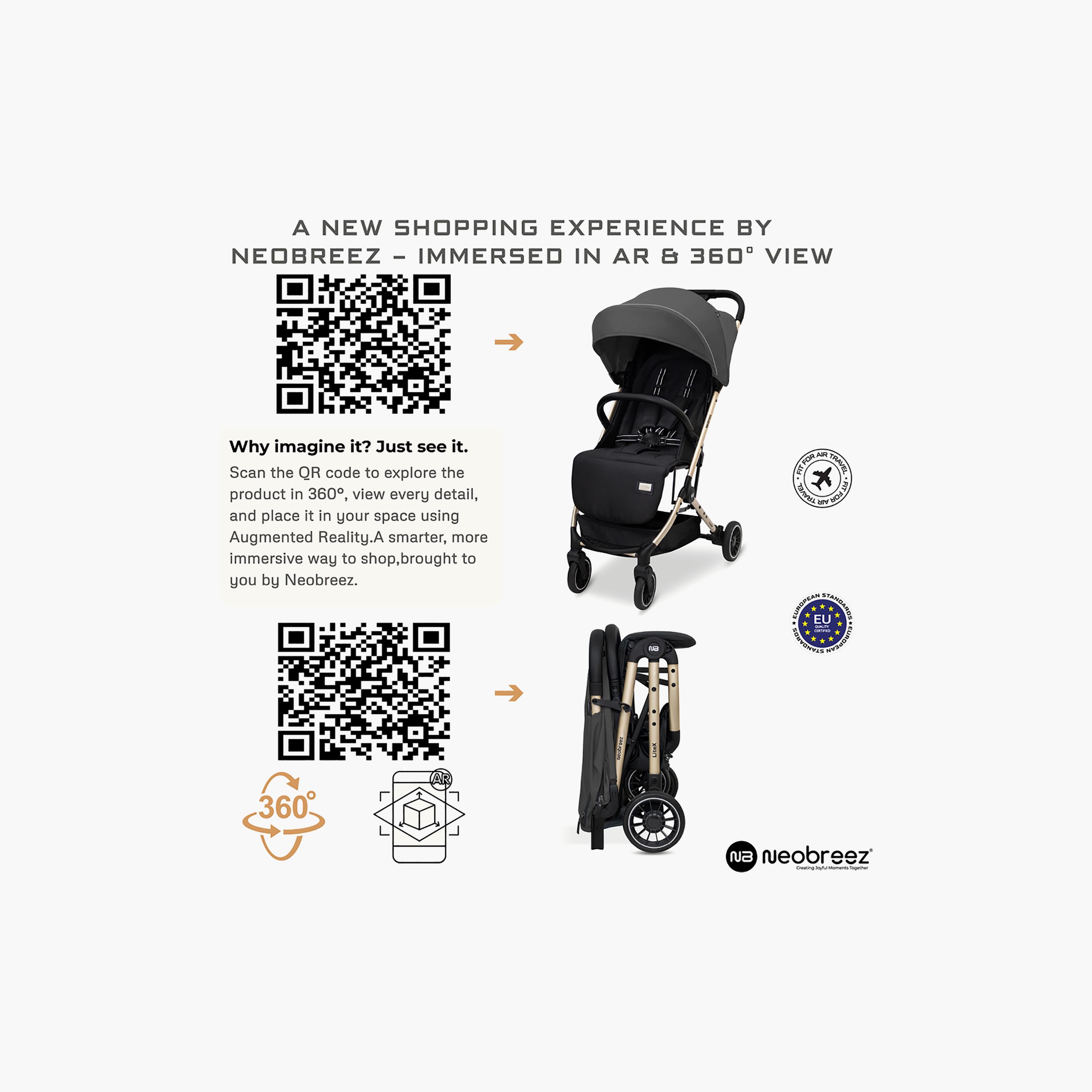 Neobreez LITEX Lightweight Cabin Size Travel Stroller with Waterproof Canopy-baby-gear-strollersandprams-strollers-image-6