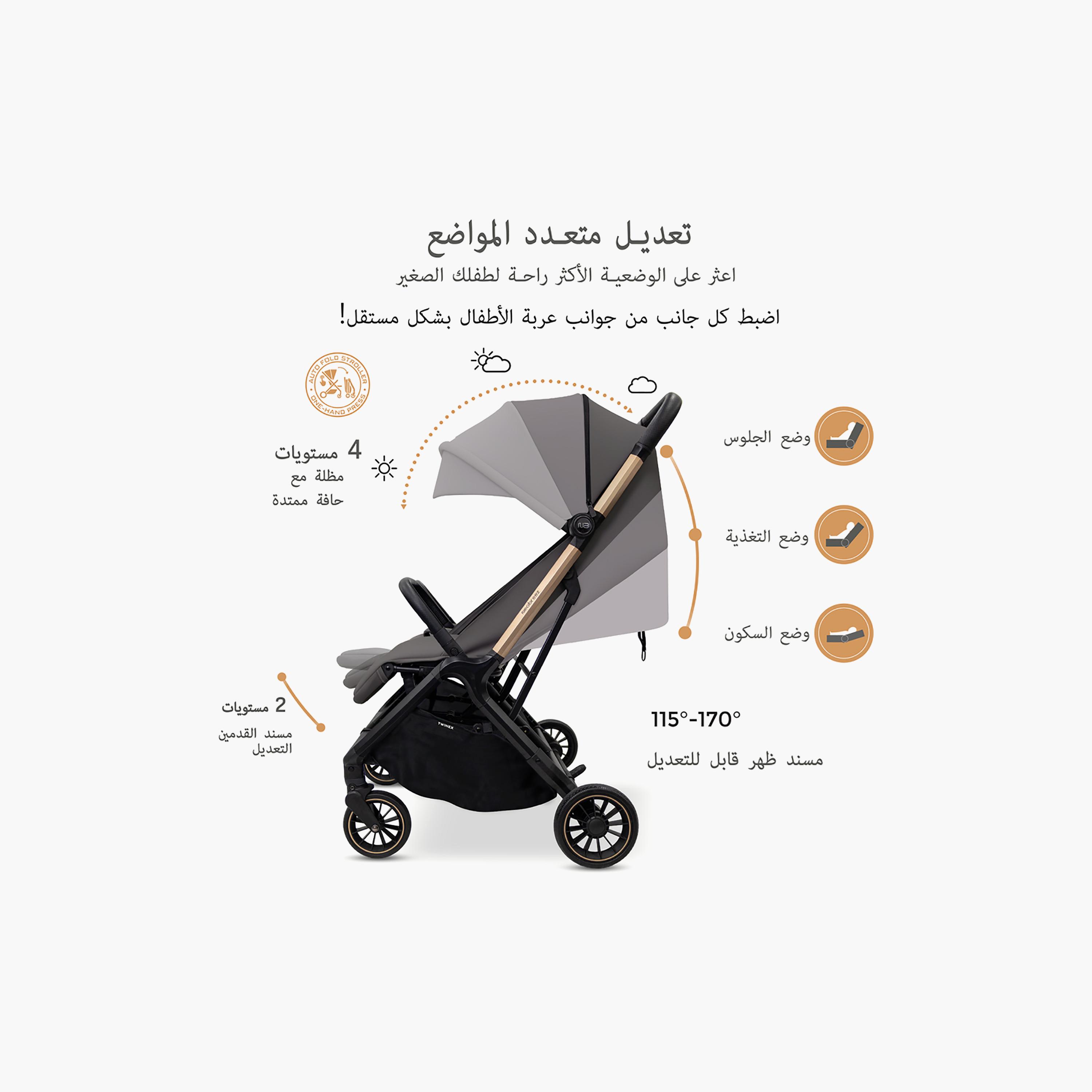 Neobreez Compact Autofold Twin Stroller with Recline Adjustment & Individual Canopy-baby-gear-strollersandprams-strollers-image-21