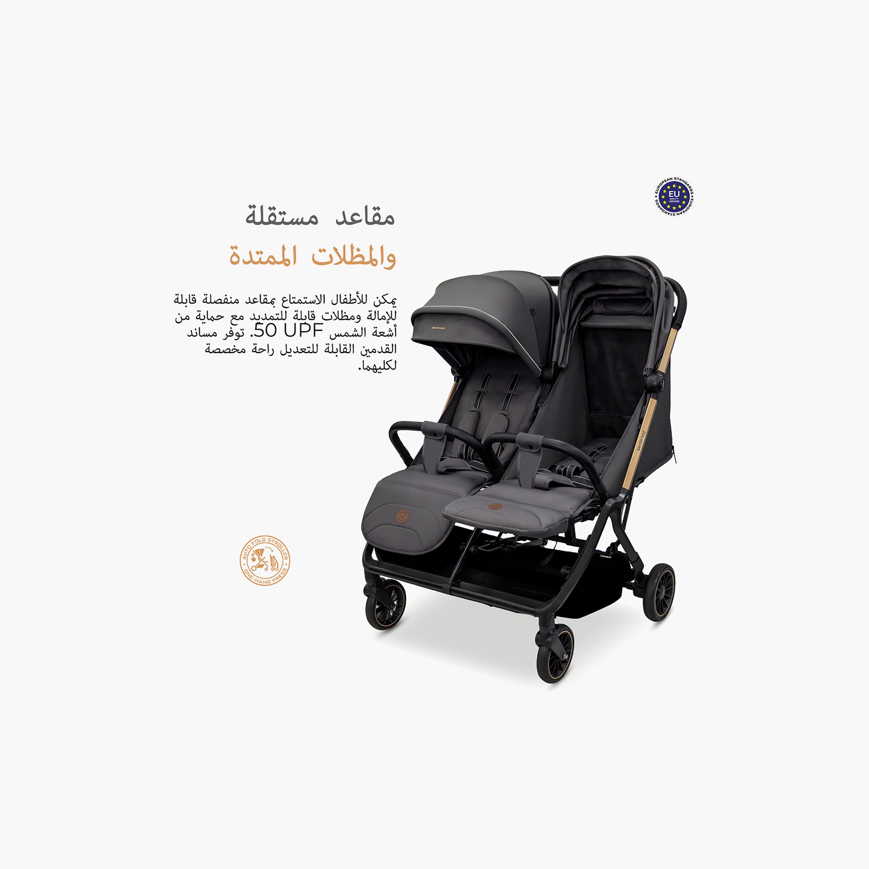 Neobreez Compact Autofold Twin Stroller with Recline Adjustment & Individual Canopy-baby-gear-strollersandprams-strollers-image-22