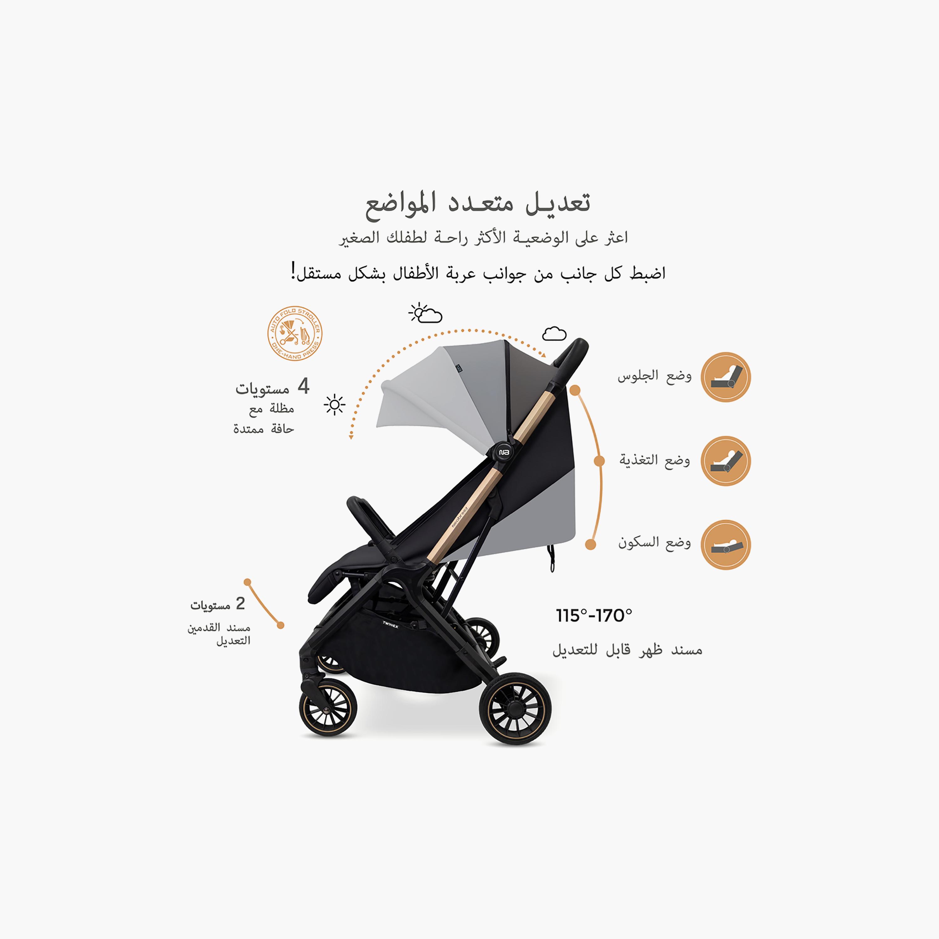 Neobreez Compact Autofold Twin Stroller with Recline Adjustment & Individual Canopy-baby-gear-strollersandprams-strollers-image-21