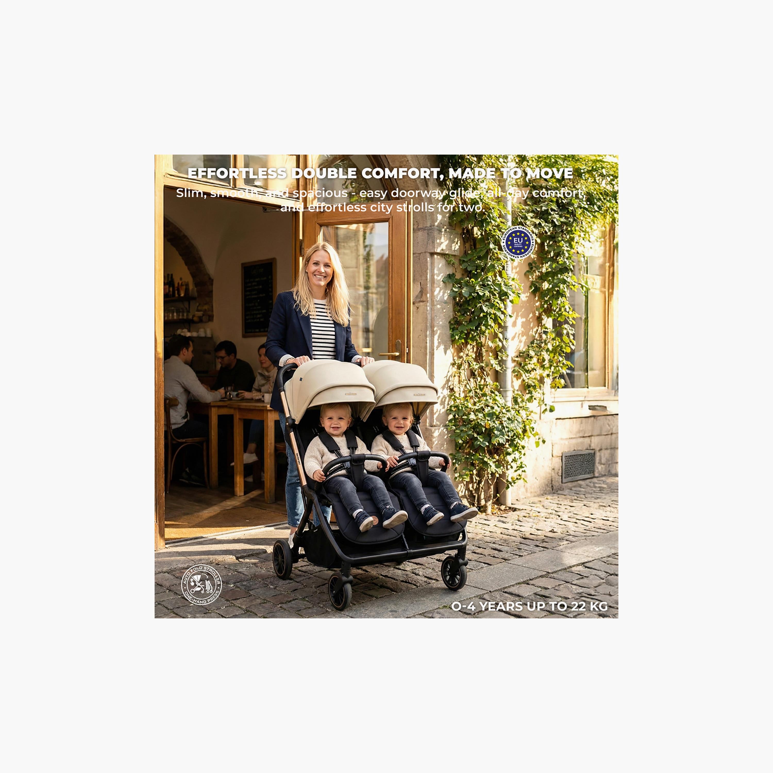Neobreez Compact Autofold Twin Stroller with Recline Adjustment & Individual Canopy-baby-gear-strollersandprams-strollers-image-14