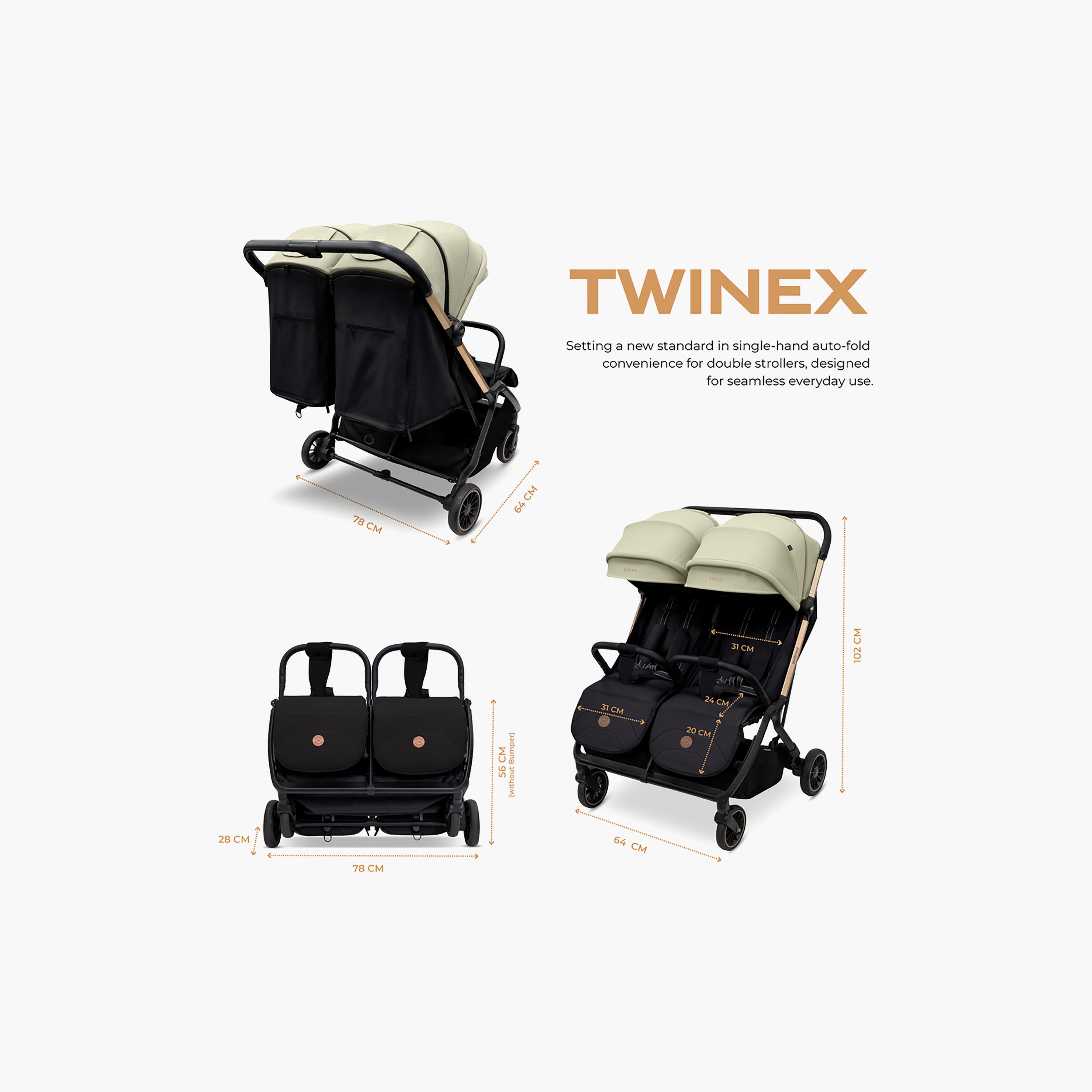 Neobreez Compact Autofold Twin Stroller with Recline Adjustment & Individual Canopy-baby-gear-strollersandprams-strollers-image-21