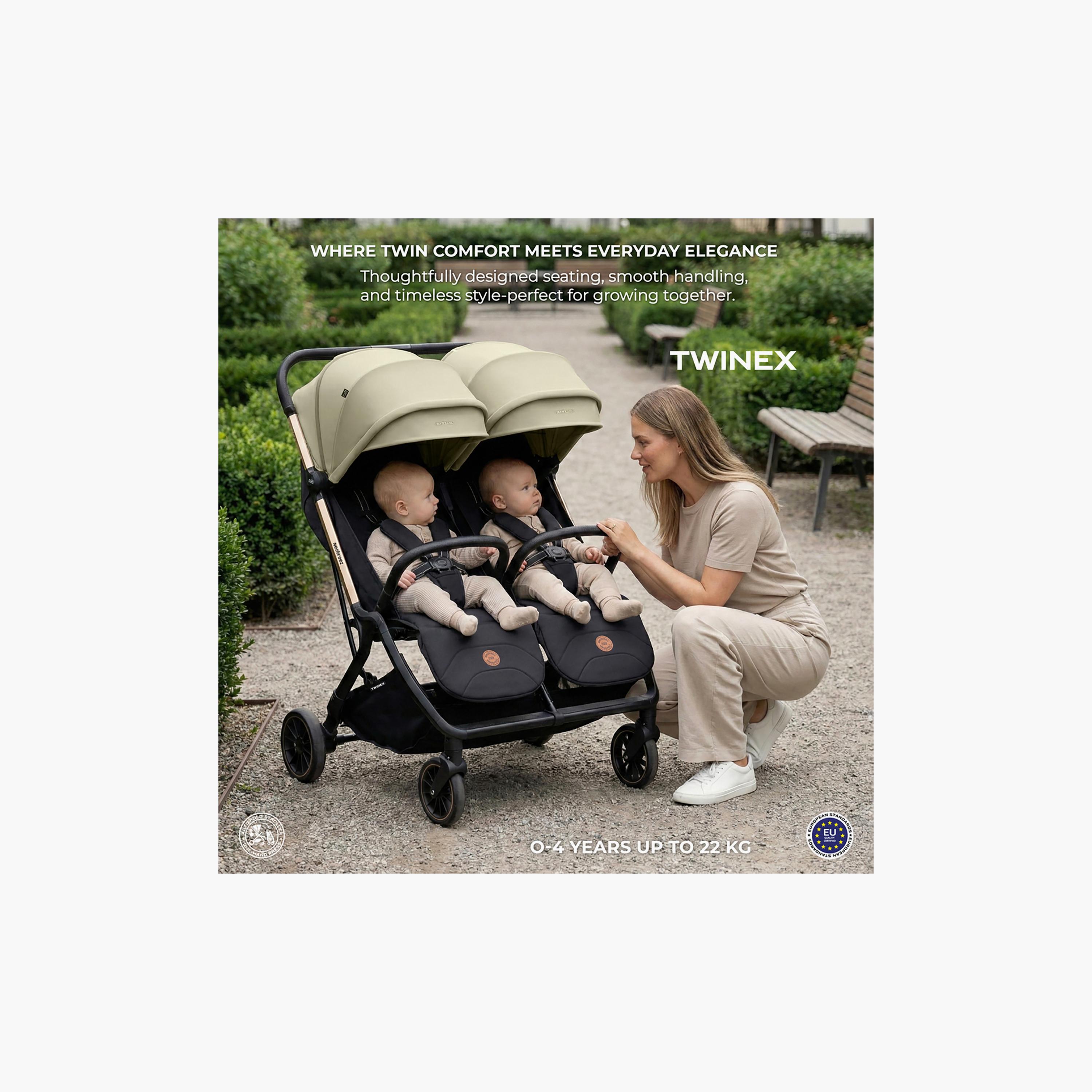 Neobreez Compact Autofold Twin Stroller with Recline Adjustment & Individual Canopy-baby-gear-strollersandprams-strollers-image-6