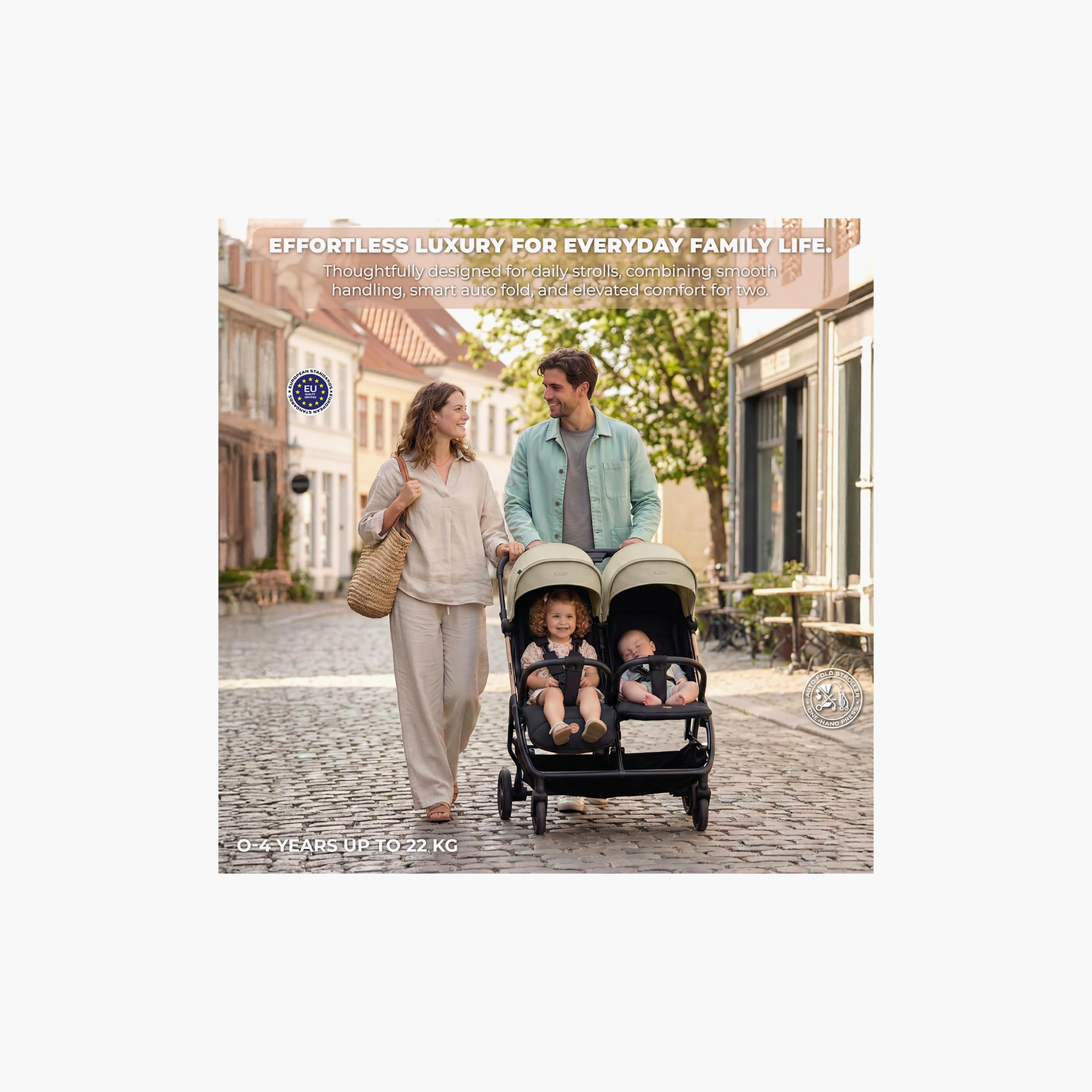 Neobreez Compact Autofold Twin Stroller with Recline Adjustment & Individual Canopy-baby-gear-strollersandprams-strollers-image-9