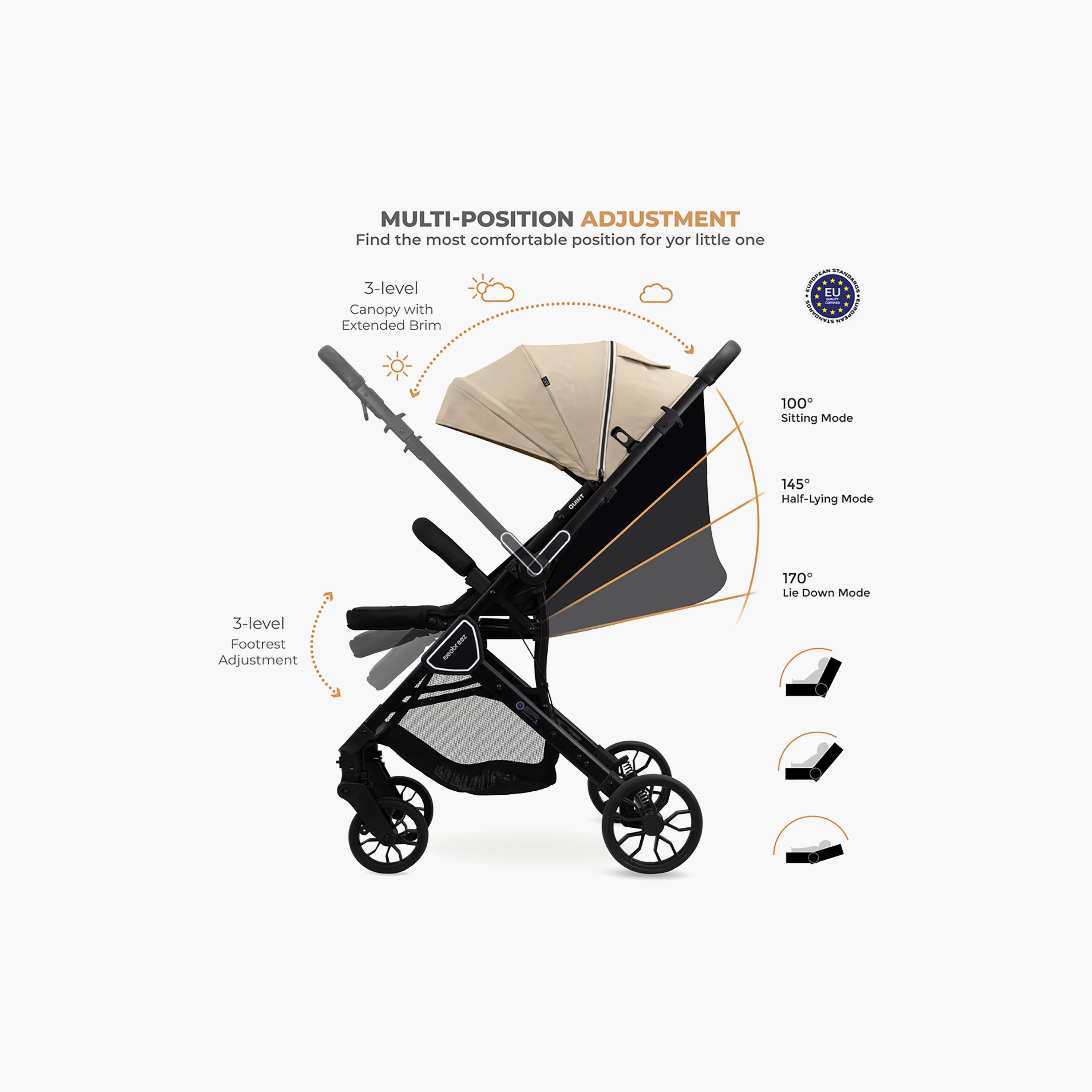 Neobreez QUINT Reversible Lightweight Compact Travel Stroller with Waterproof Canopy-baby-gear-strollersandprams-strollers-image-14