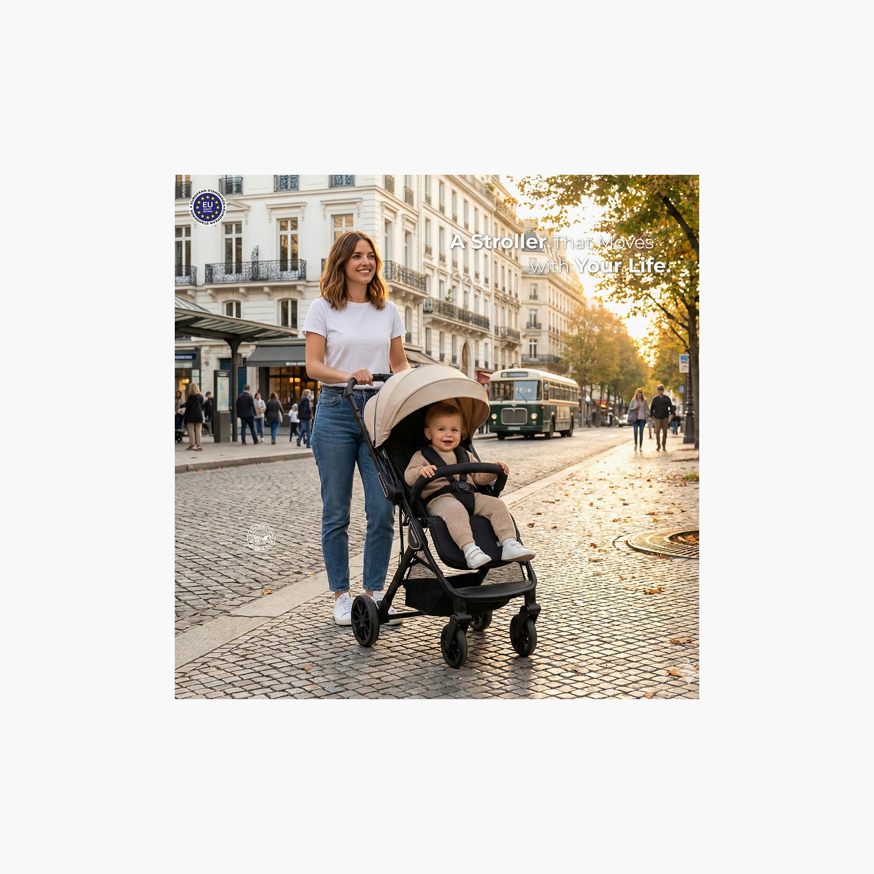 Neobreez QUINT Reversible Lightweight Compact Travel Stroller with Waterproof Canopy-baby-gear-strollersandprams-strollers-image-18