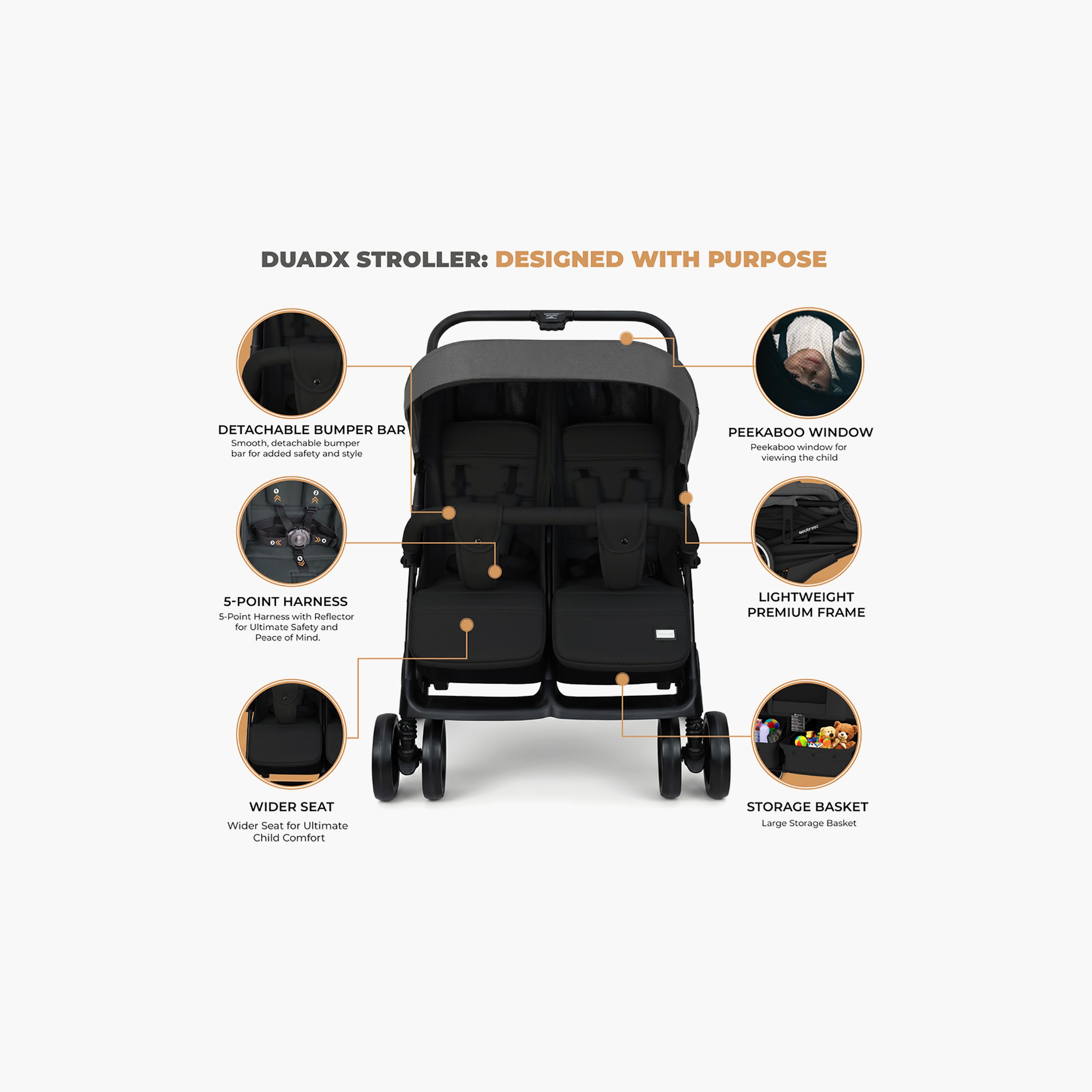 Neobreez DUADX Lighweight Double Stroller-baby-gear-strollersandprams-strollers-image-14